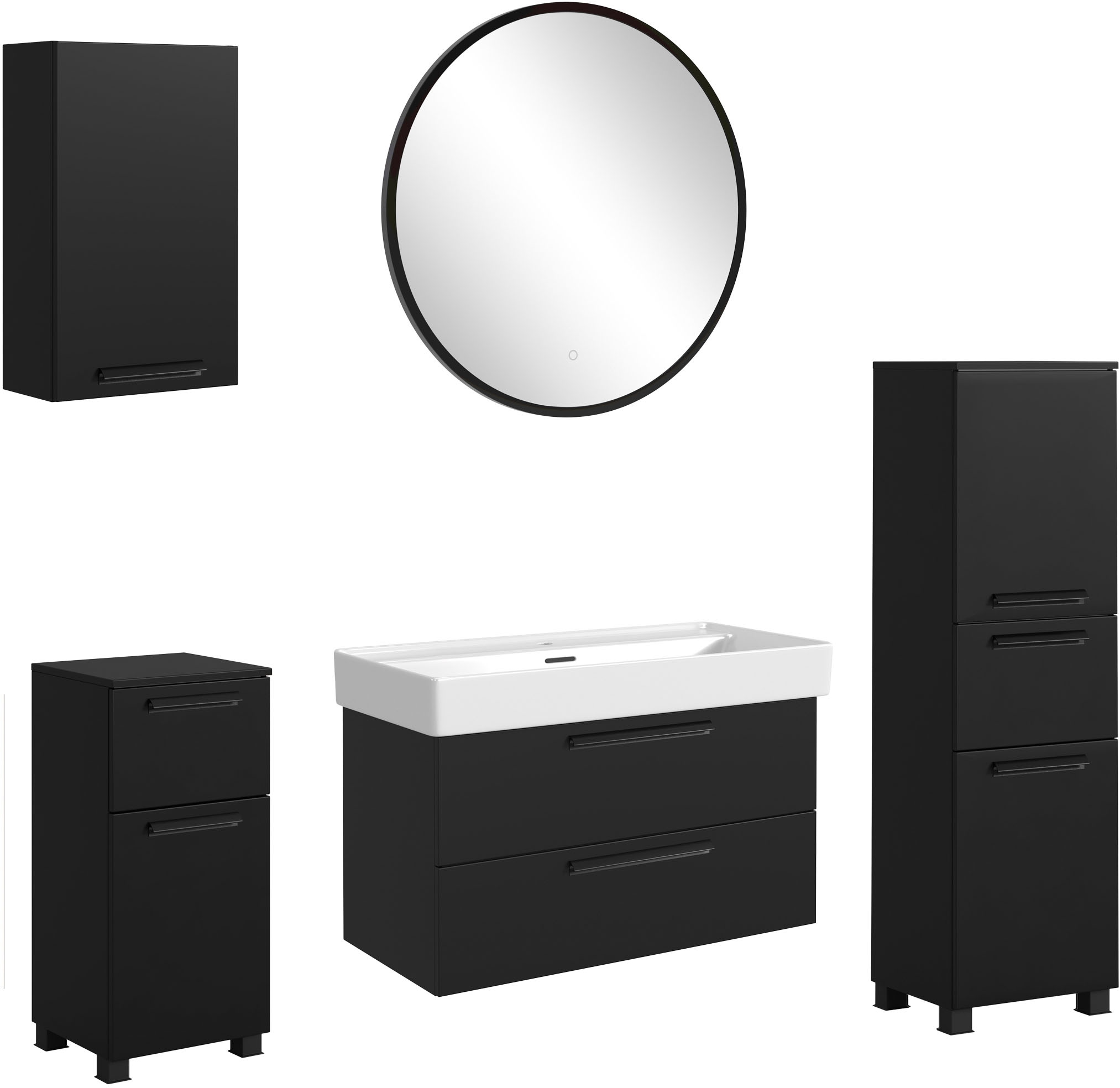 welltime Badmöbel-Set "SALVADA, 5tlg-Set, gedämpfte Scharniere, Softclose, günstig online kaufen