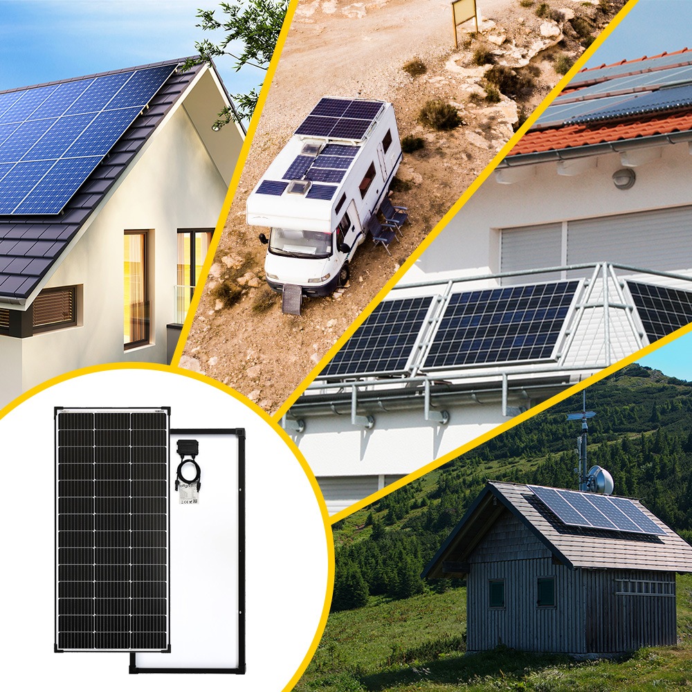 offgridtec Solarmodul »MONO-150 V2 Solarpanel 23V Black Frame«, 2 Bypass Dioden