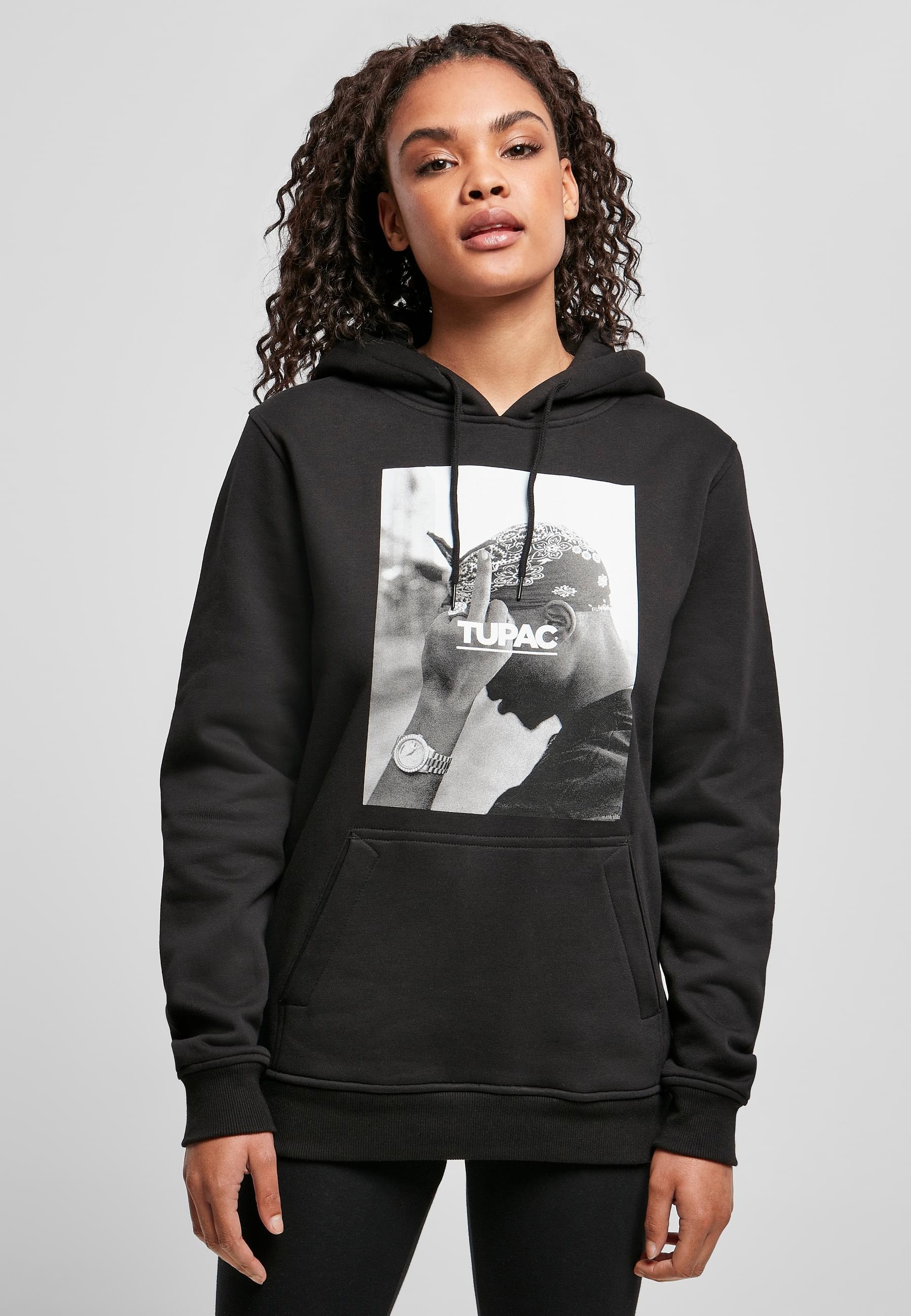 MisterTee Rundhalspullover »MisterTee Damen Ladies 2Pac F*ck The World Hoody«, (1 tlg.)