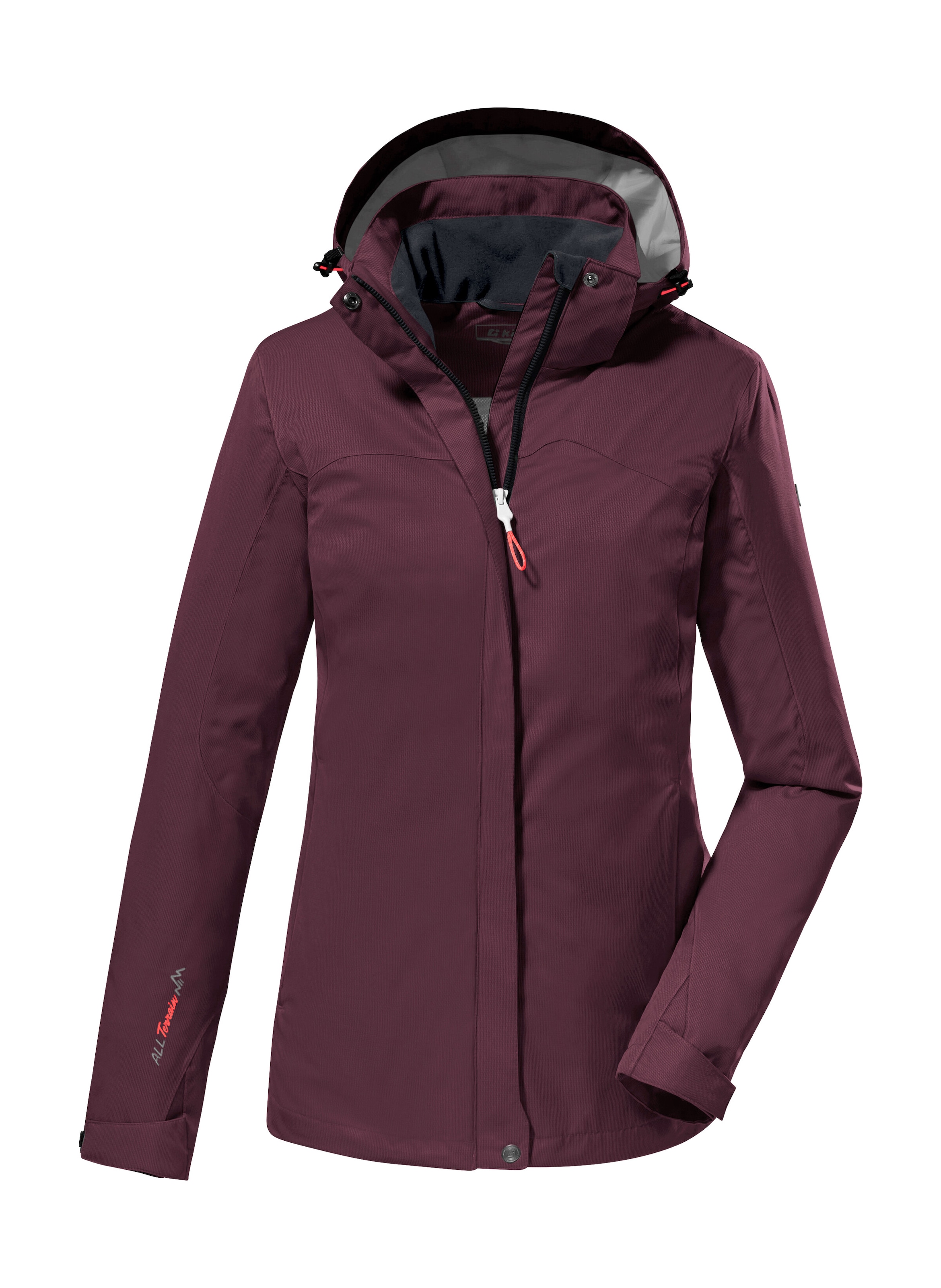 Killtec Funktionsjacke "KOS 133 WMN JCKT" Wasser- und winddichte Damenjacke mit abnehmbarer Kapuze