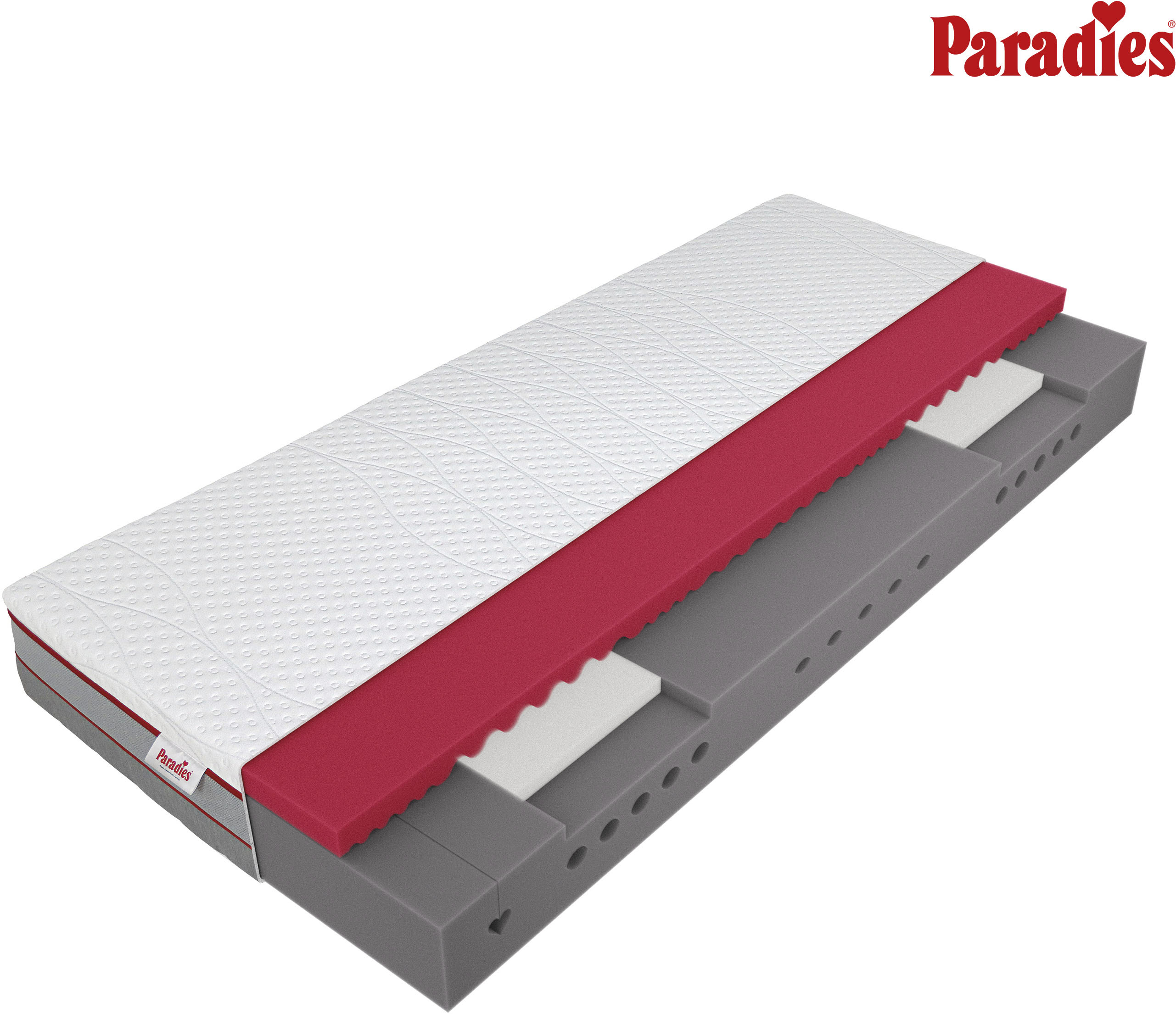 Paradies 1100000002199 "Neuheit: Paradies Perfekta KS, 90x200, 140x200 cm & weitere Größen" 22 cm hoch Raumgewicht: 35 kg/m³ 1 Stk. tlg. Maximaler Komfort mit Memoryschaum und Klimaregulierung