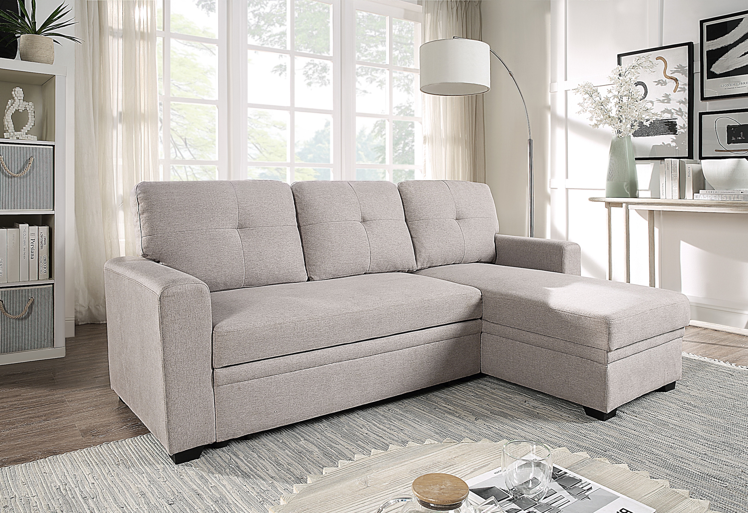 ATLANTIC home collection Schlafsofa "Gerrit L-Form", Ecksofa, mit Bettfunkt günstig online kaufen