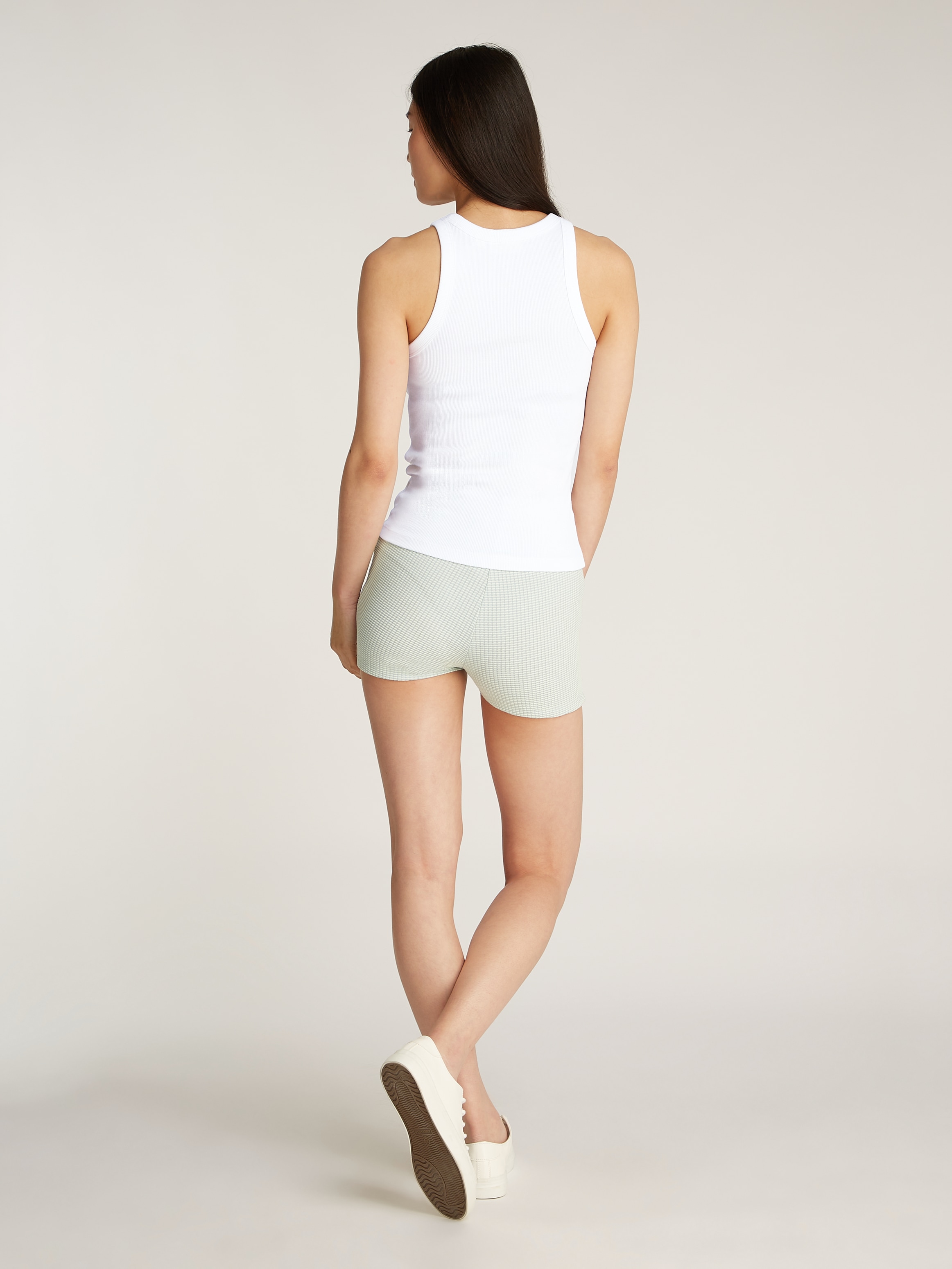 Calvin Klein Jeans Tanktop »WOVEN LABEL RIB TANK TOP«, mit Logo