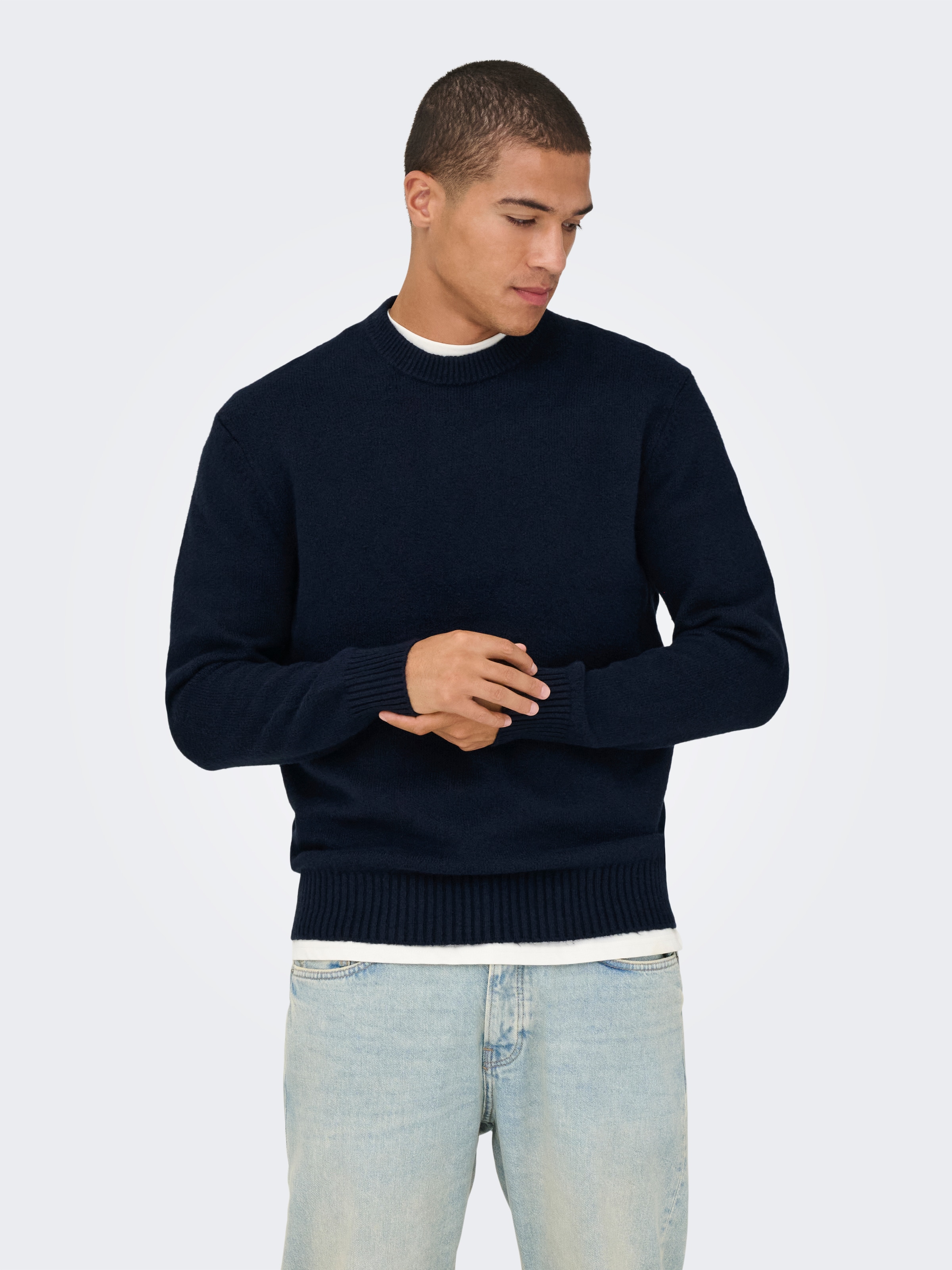ONLY & SONS Strickpullover "ONSJAMES RLX CREW KNIT" günstig online kaufen