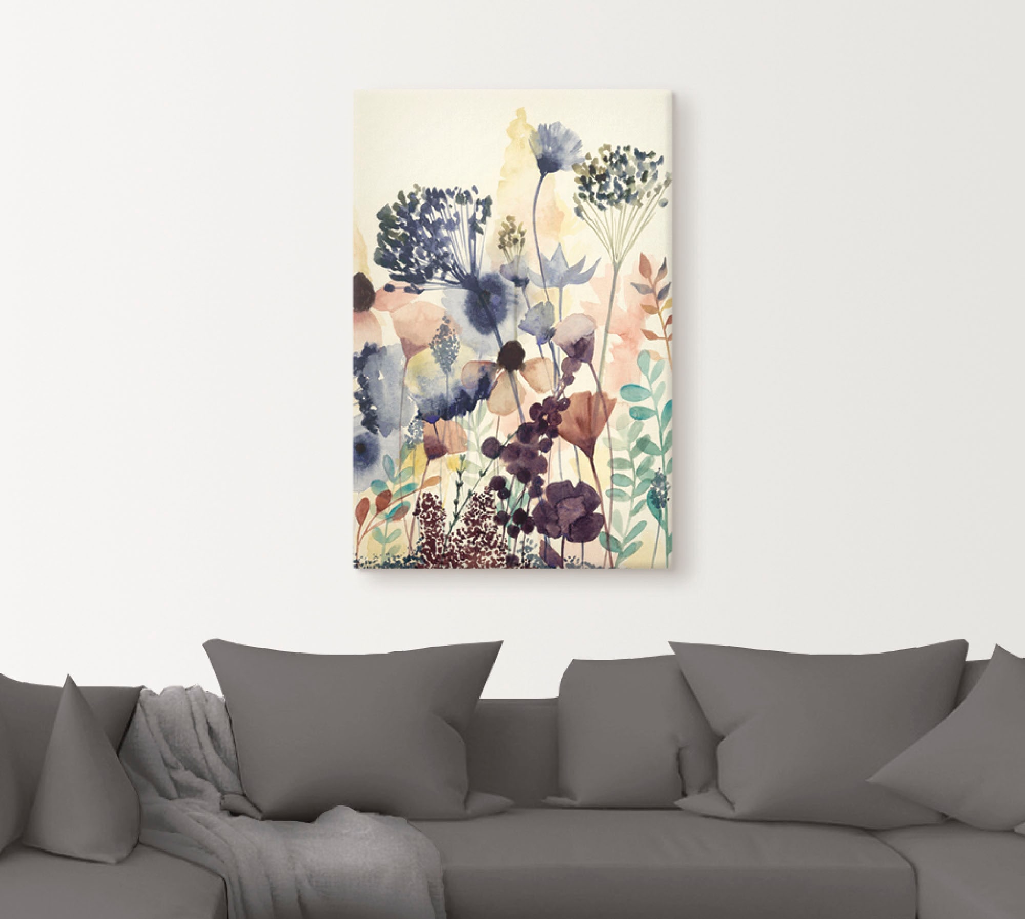 Artland Wandbild »Sonnengetrocknete Blüten II«, Blumenwiese, (1 St.), als Leinwandbild, Poster in verschied. Größen