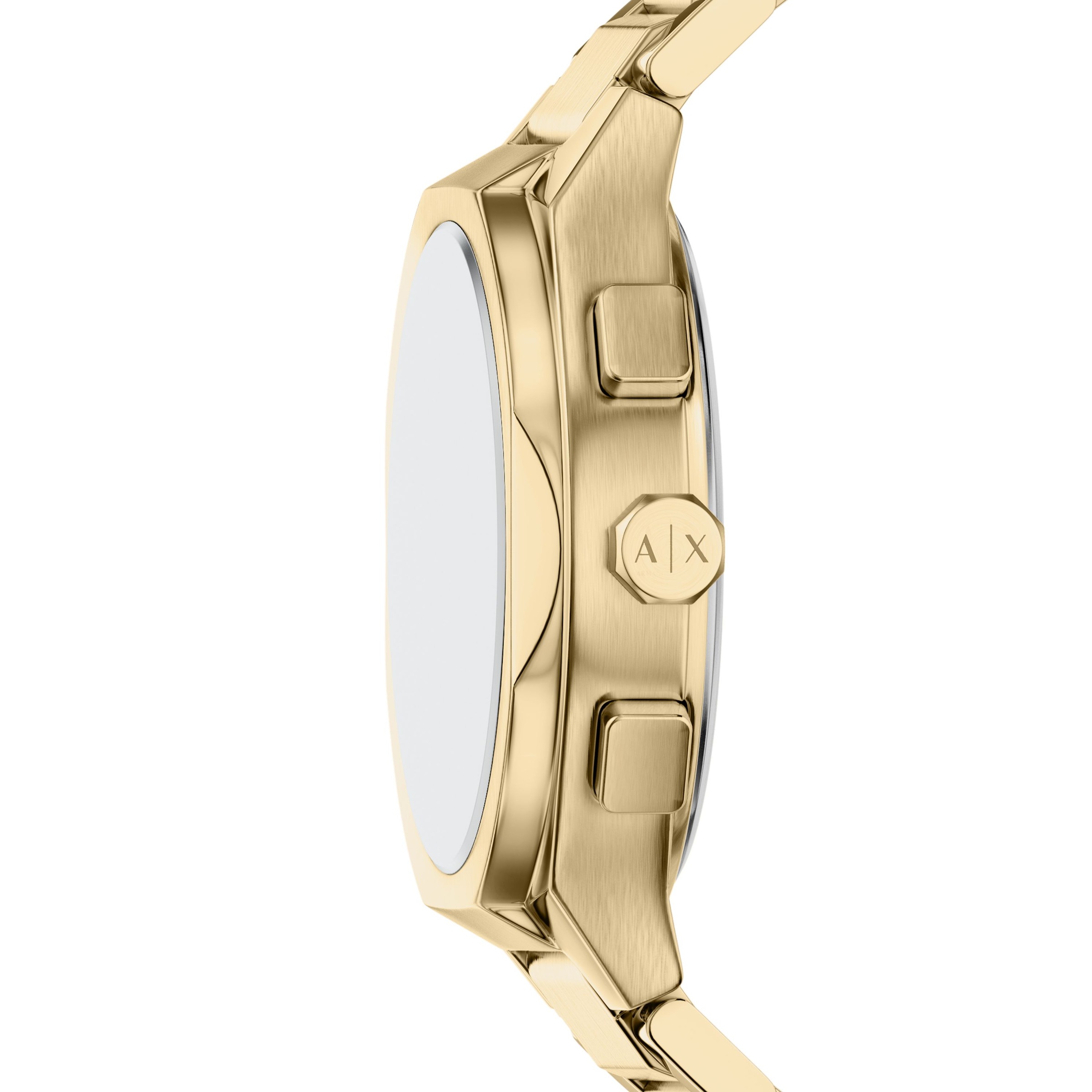ARMANI EXCHANGE Chronograph »SYNC« Quarzuhr, Armbanduhr, Edelstahlarmband, analog, Tag, Stoppfunktion