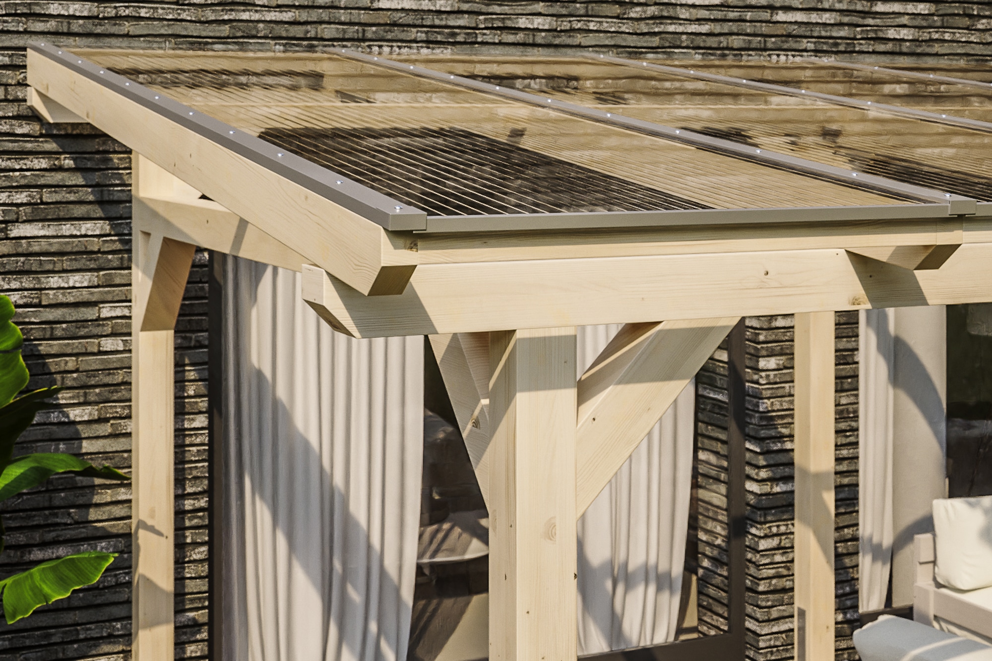 Skanholz Terrassendach »Siena«, Leimholz