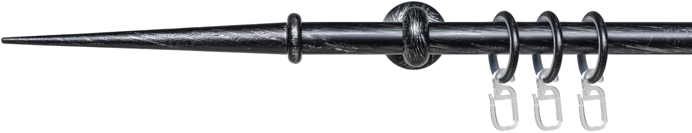 Liedeco Gardinenstange "Esp Spitze" Ø 16 mm 1 läufig-läufig Fixmaß 1-läufig günstig online kaufen