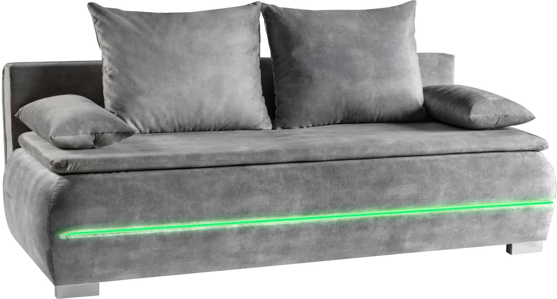 Thumbnail - WERK2 Schlafsofa "Tekla LED", 2-Sitzer Schlafcouch mit Bettkasten & stylischer RGB-LED-Beleuchtung