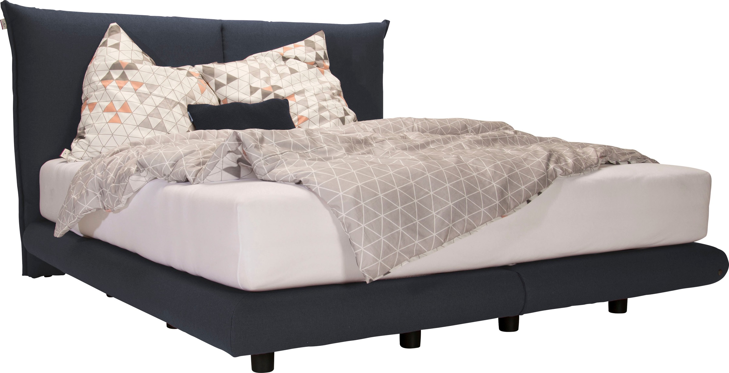 TOM TAILOR HOME Boxspringbett »SOHO PILLOW BOX«, in Schwebeoptik, Kopfteil in Kissenform, Höhe 120 cm