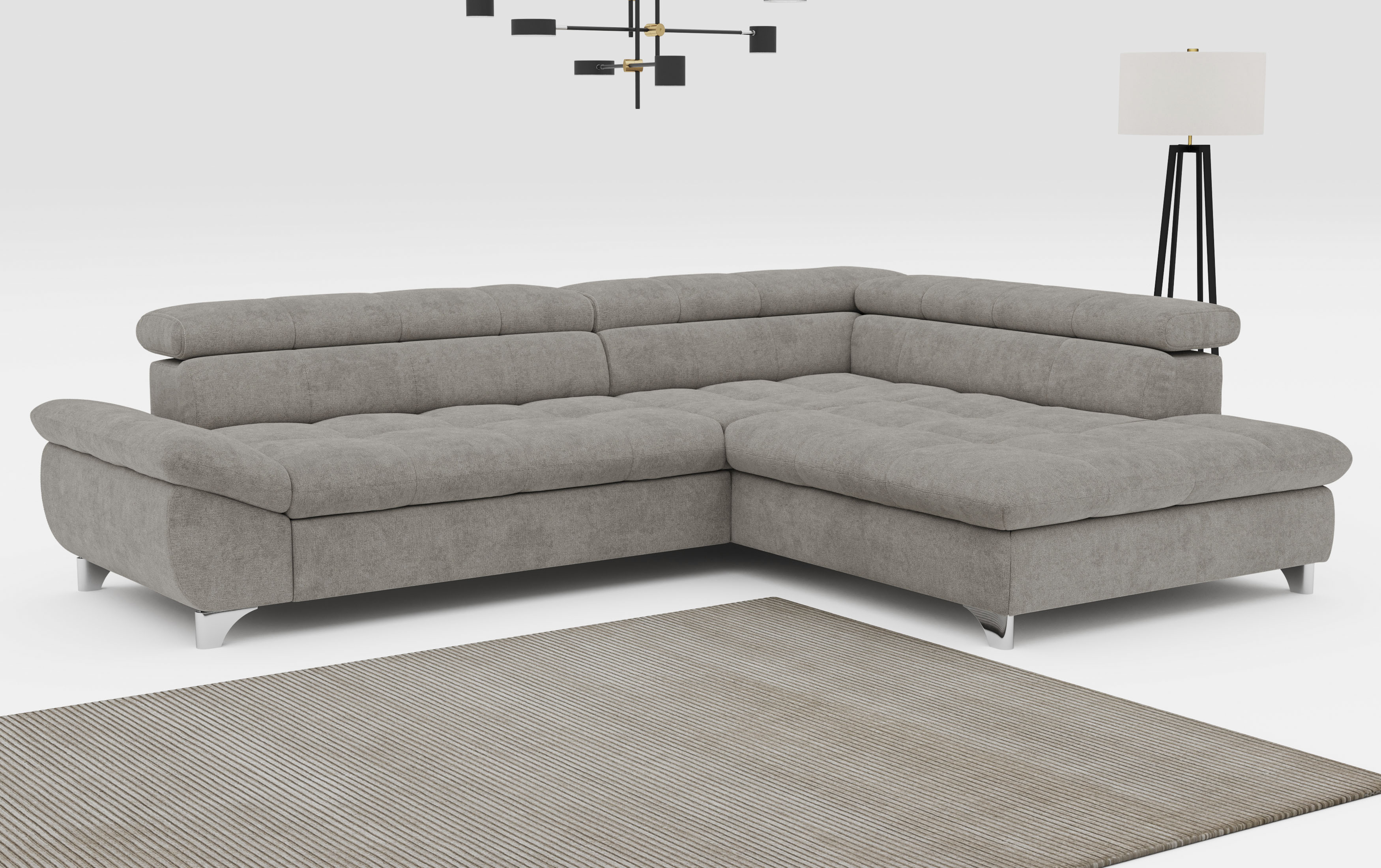 COTTA Ecksofa "Gemini L-Form, B: 312 cm" mit Kopfteilverstellung, optional Schlaffunktion