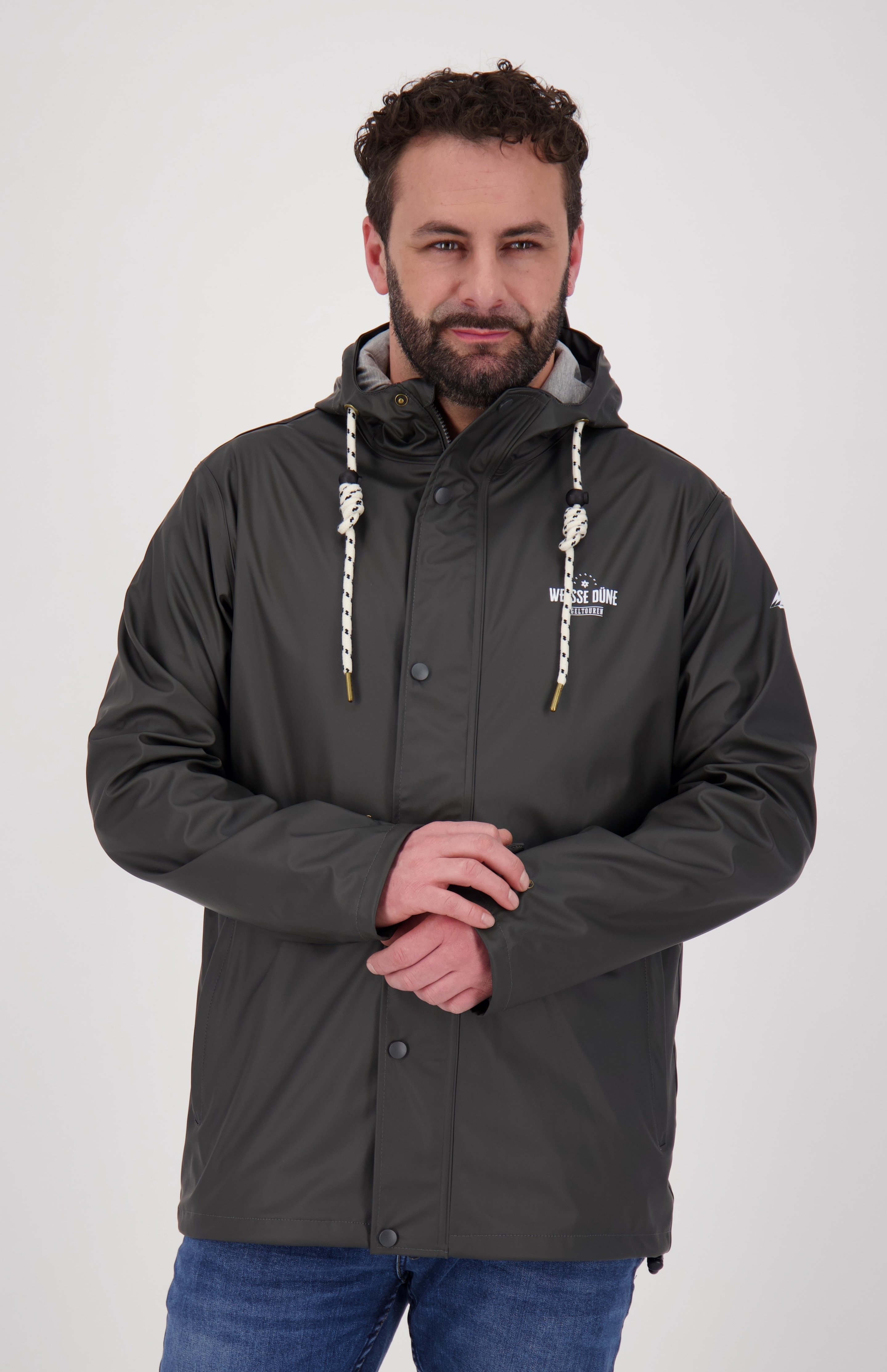 DEPROC Active Regenjacke "NEPPERMIN MEN" mit Kapuze auch in Großen Größen erhältlich