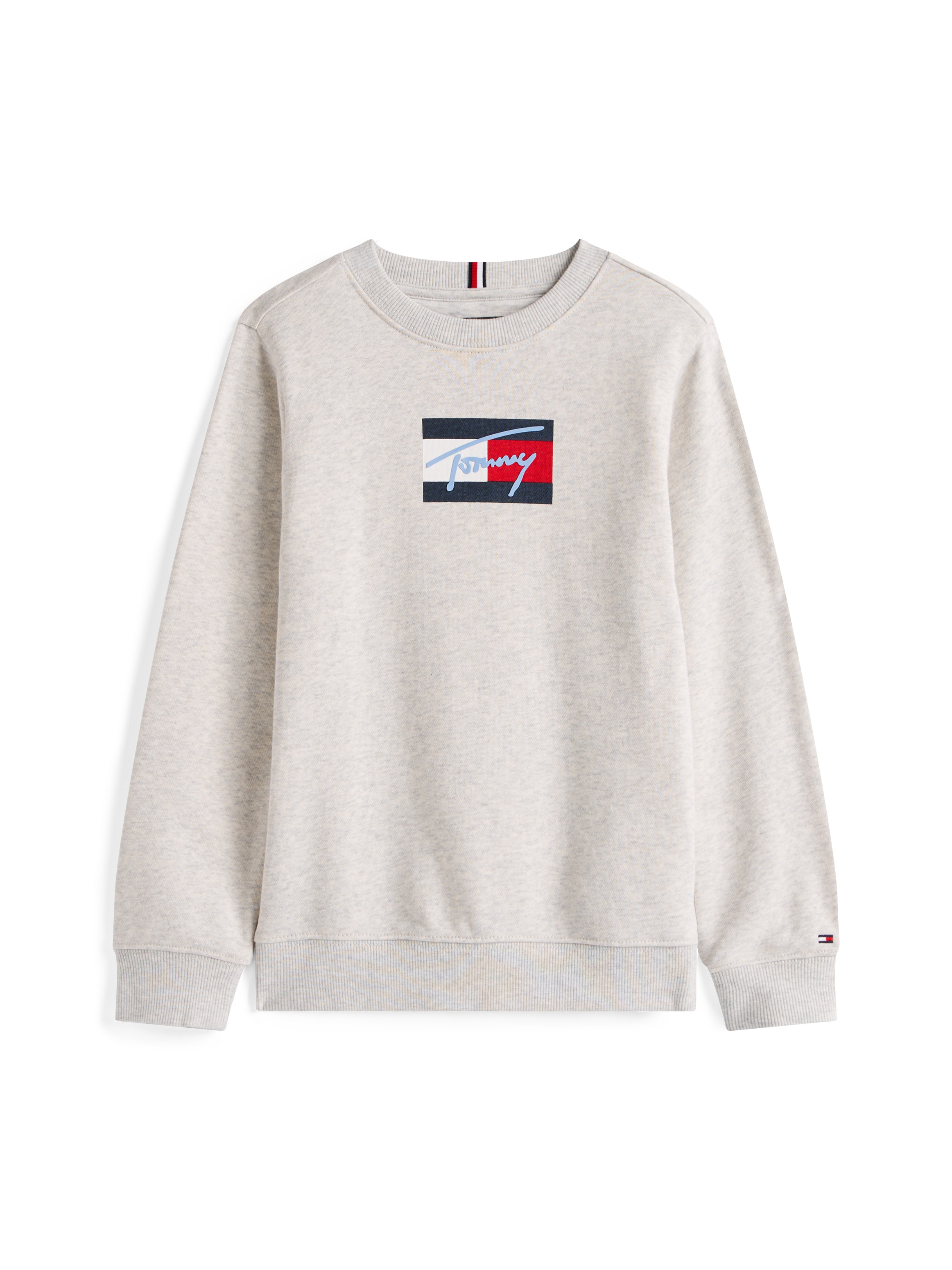 Thumbnail - Tommy Hilfiger Sweatshirt "TOMMY SCRIPT FLAG SWEATSHIRT" für Kinder bis 16 Jahre, Flag-Logo-Druck