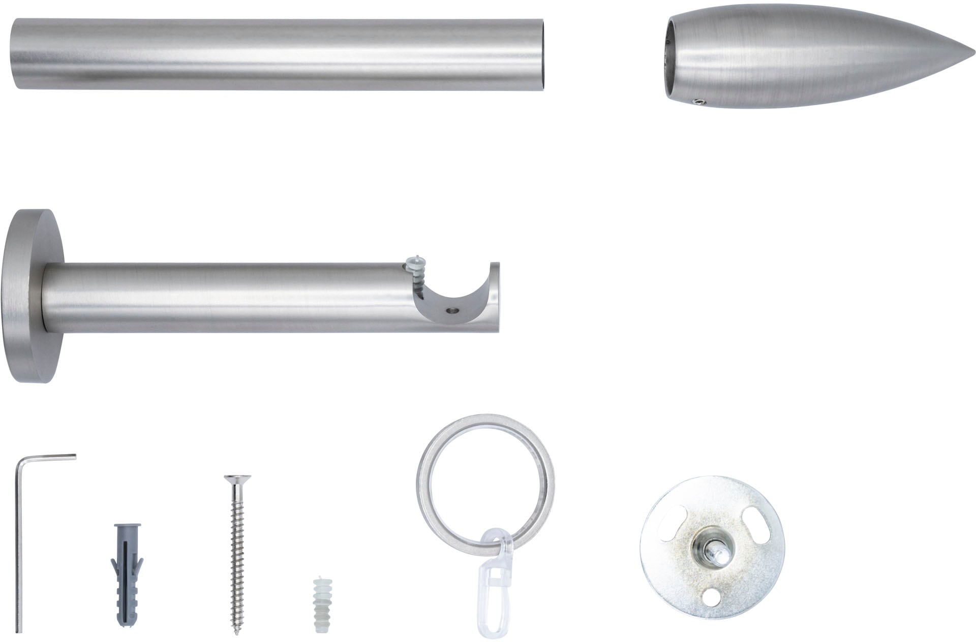 mydeco Gardinenstange »20mm Cardo Wandträger 12 cm«, 1 läufig-läufig, Fixmaß