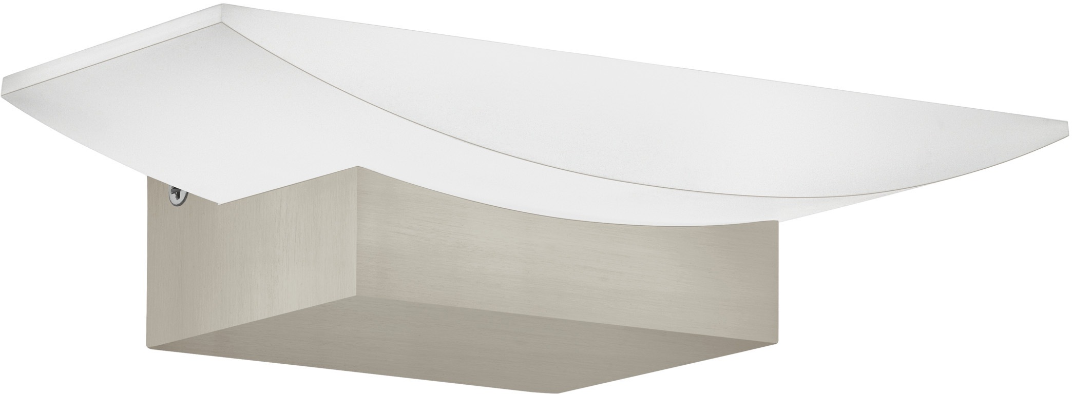 "EGLO Wandleuchte ""METRASS"", weiß (nickelfarben, weiß), 1, H: 14cm, 1 Stk., Leuchten, Deckenleuchte in schwarz aus Alu - 5,6W - Warmweiß