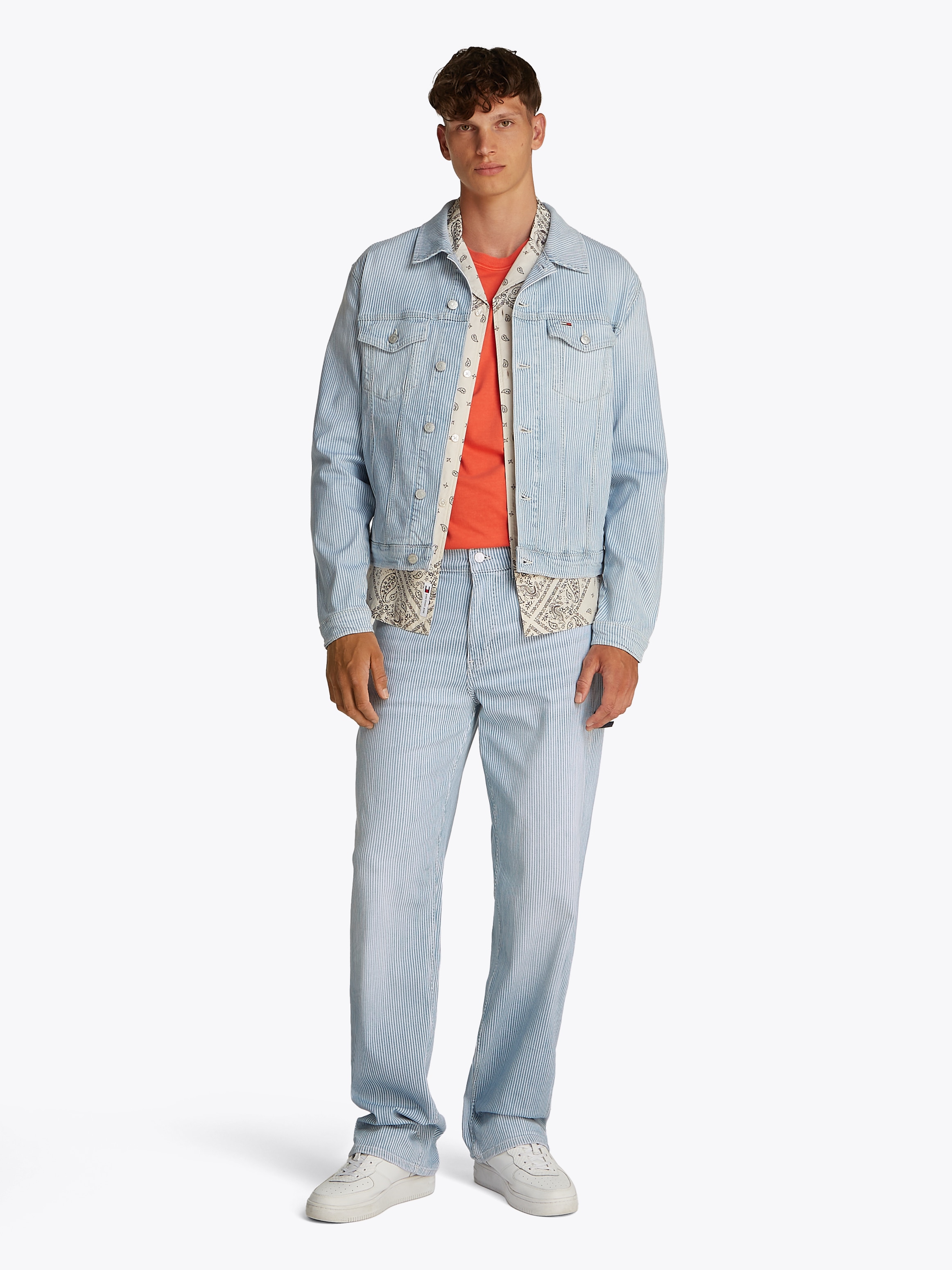 Tommy Jeans Loose-fit-Jeans »Jamie Loose Straight«, fein gestreift