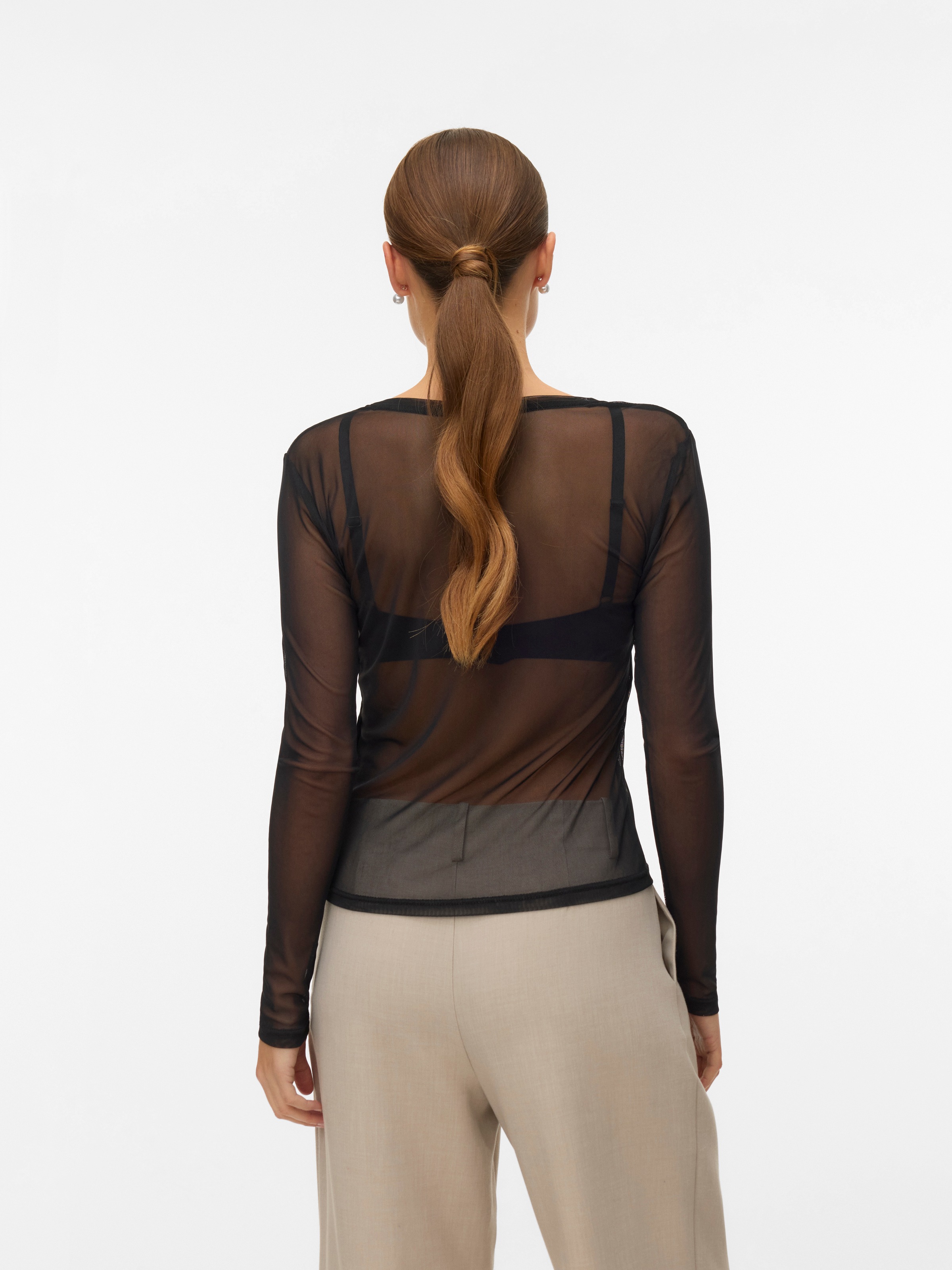 Vero Moda Langarmshirt "VMLOVA LS MESH TOP JRS NOOS" günstig online kaufen