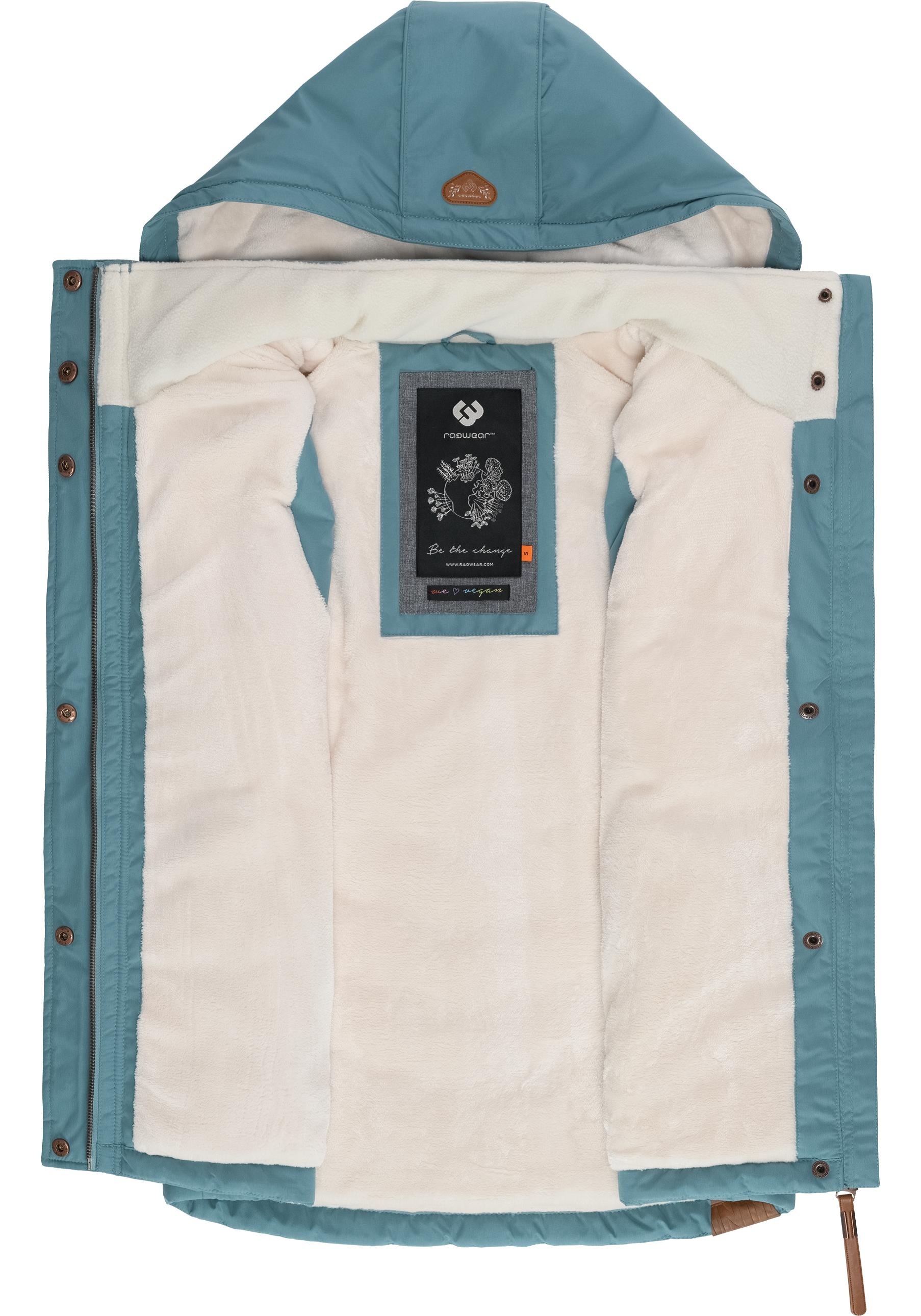 Ragwear Steppweste »Hesty« Wasserdichte Outdoor-Weste mit abnehmbarer Kapuze