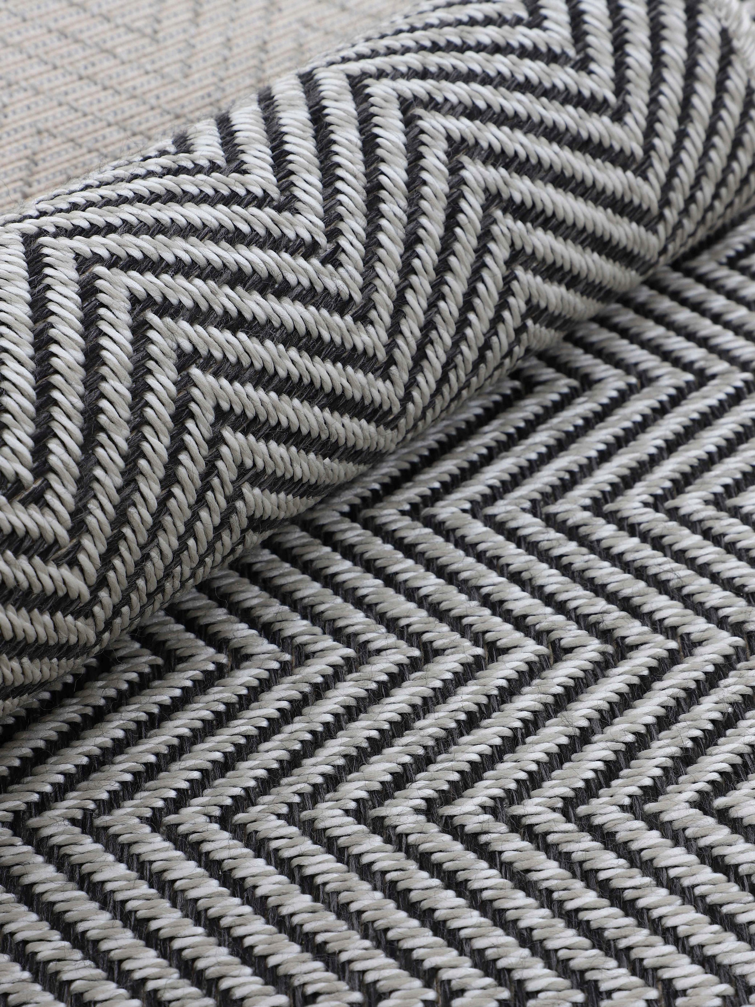 carpetfine Teppich »Boho 106«, rechteckig, 4 mm Höhe, robustes Flachgewebe, Sisal Optik, UV-beständig, Außenbereich