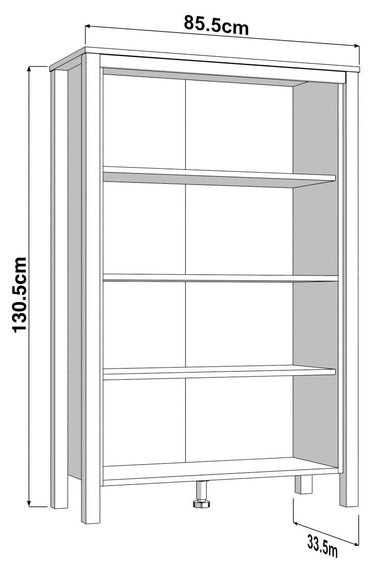 Home affaire Highboard »BEDFORD, Kommode, Anrichte, Highboard im Landhausstil« MDF-Profil 2D ummantelt, 4 Türen & 4 Fächer mit Metallgriffen