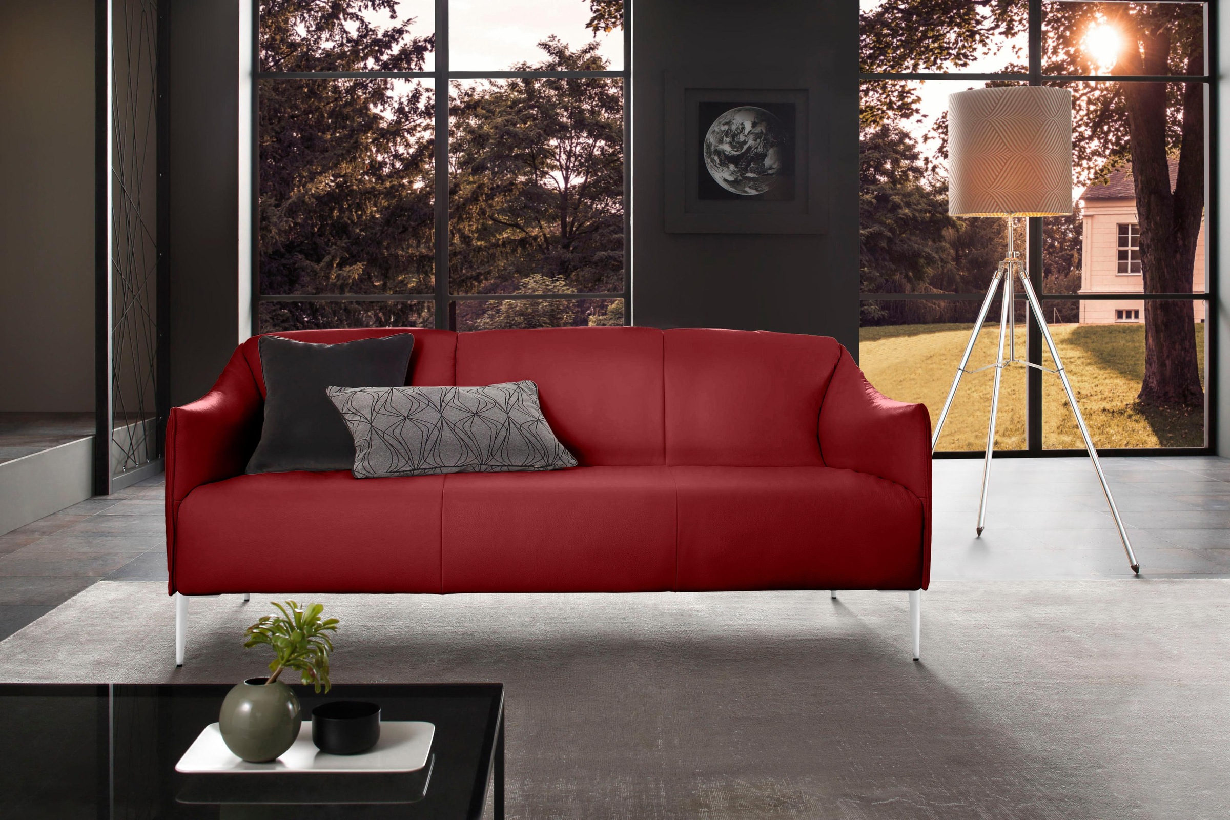 W.SCHILLIG 2,5-Sitzer »sally«, mit Metallfüßen in Chrom glänzend, Breite 194 cm