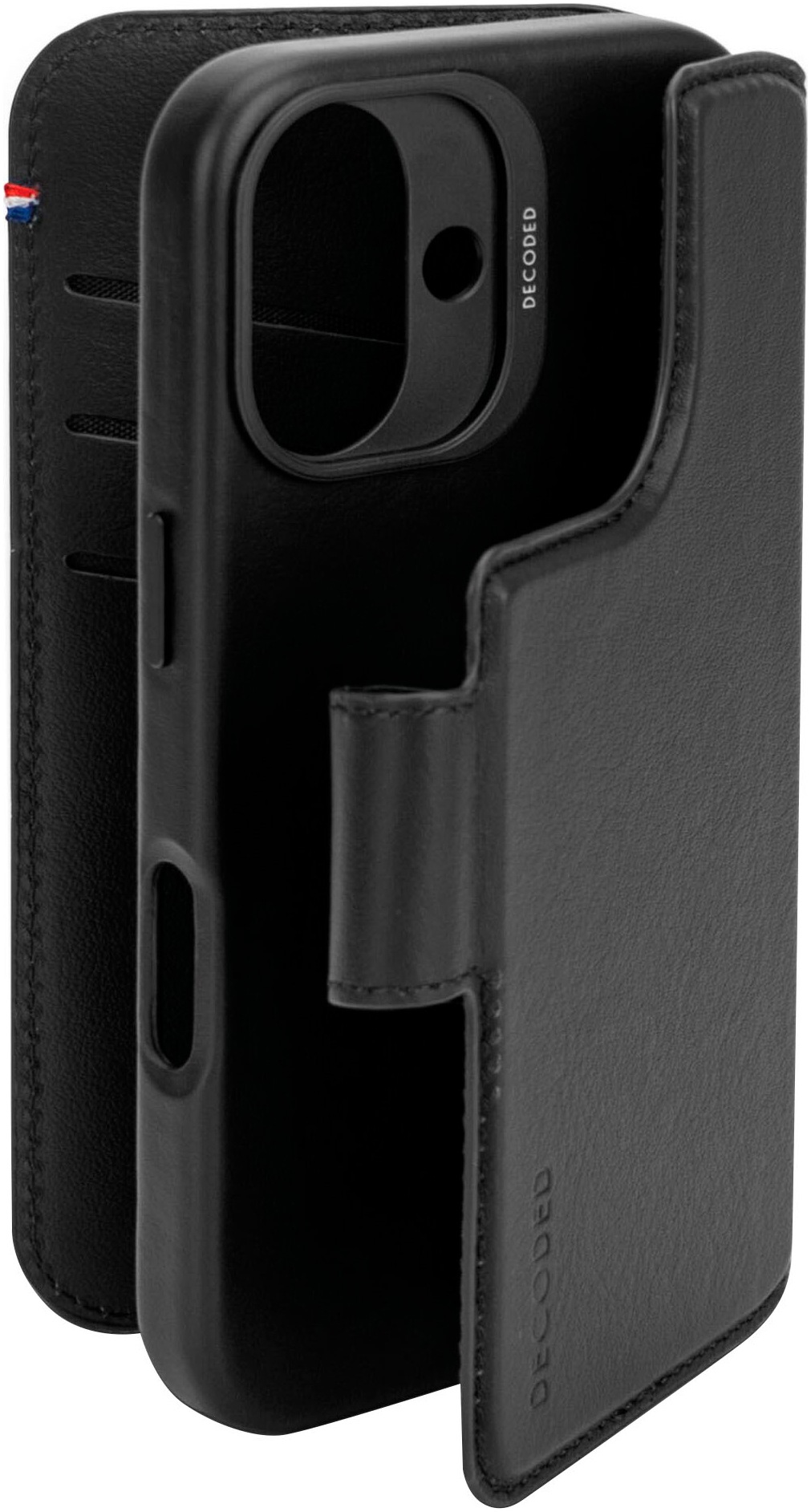 DECODED Smartphone-Hülle »Leather Detachable Wallet iPhone 16«, Smartphones