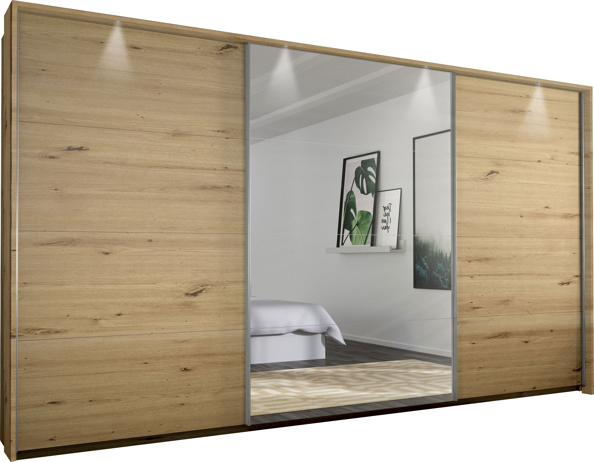 OTTO home Kleiderschrank "Kleiderschrank Schrank Garderobe Wäscheschrank TOMA mit Passepartout" Breiten 211/278/323/368 cm, Höhen 214/233 cm inkl. Passepartout, inkl. Regaleinsatz sowie zusätzlichen Einlegeböden MADE IN GERMANY