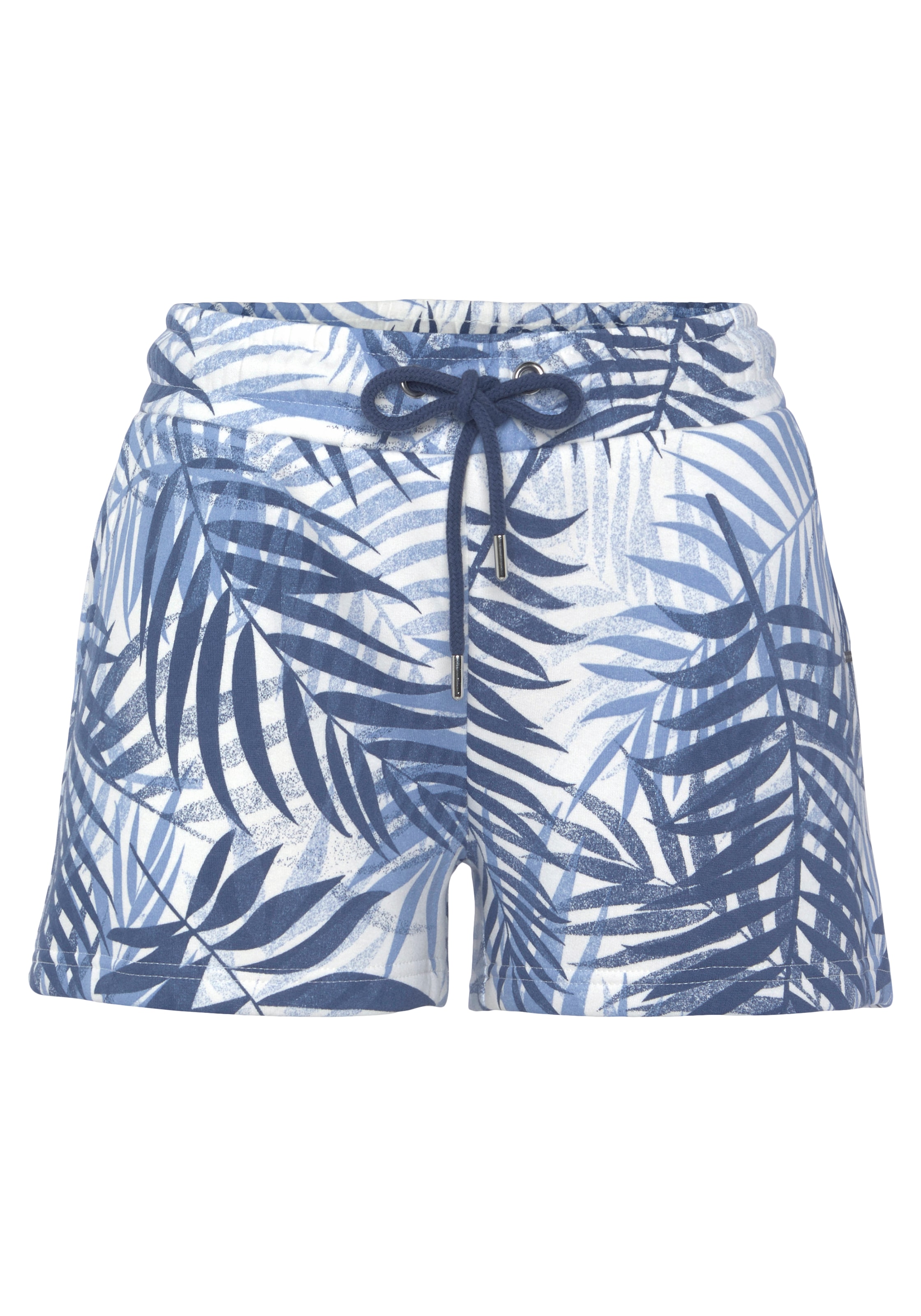 LASCANA Sweatshorts, Loungeshorts im schönen Allover-Blätterdruck, Loungewear