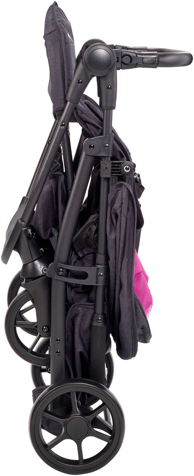 BabyGo Kombi-Kinderwagen »Style - 3in1, rosegold/black«, inkl. Babyschale mit Adaptern u. Wickeltasche