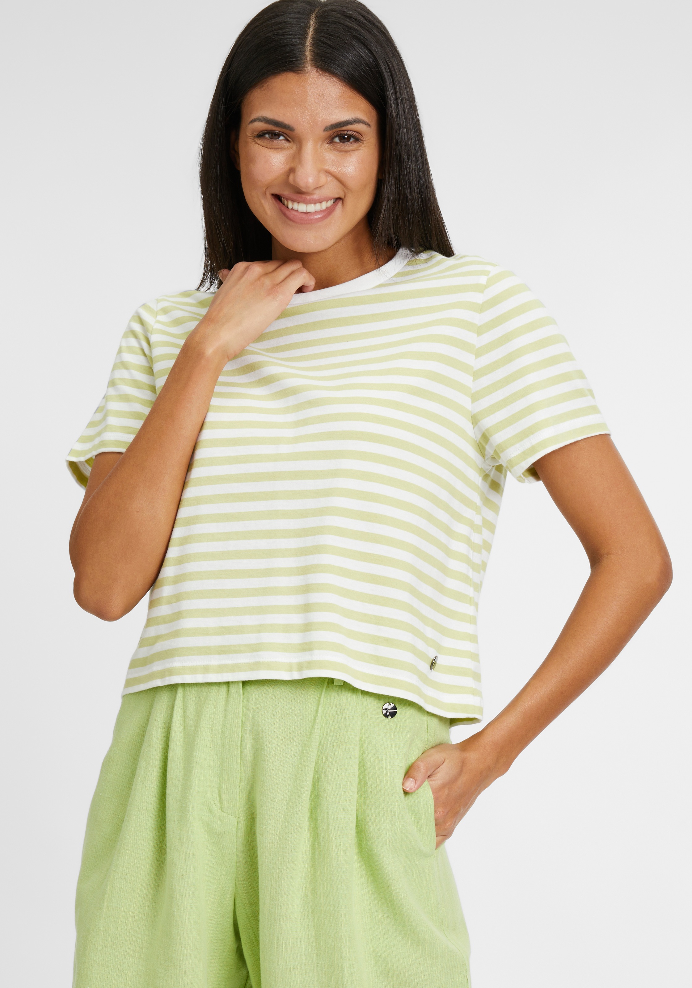 Tamaris T-Shirt mit Metalllabel