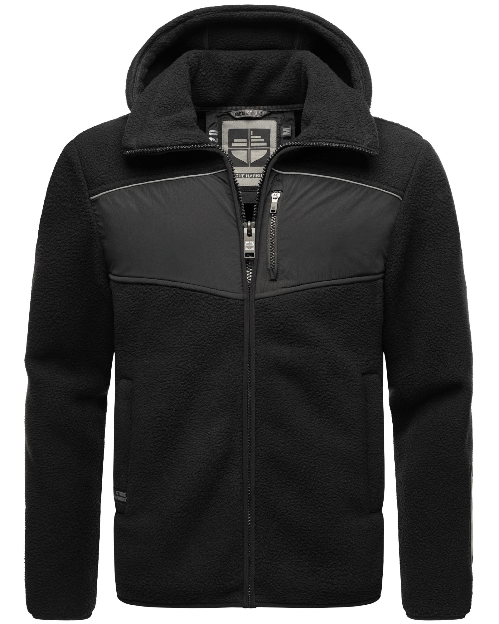 Stone Harbour Fleecejacke »Illian«, mit Kapuze, Sportliche Herren Fleece-Outdoorjacke mit Kapuze