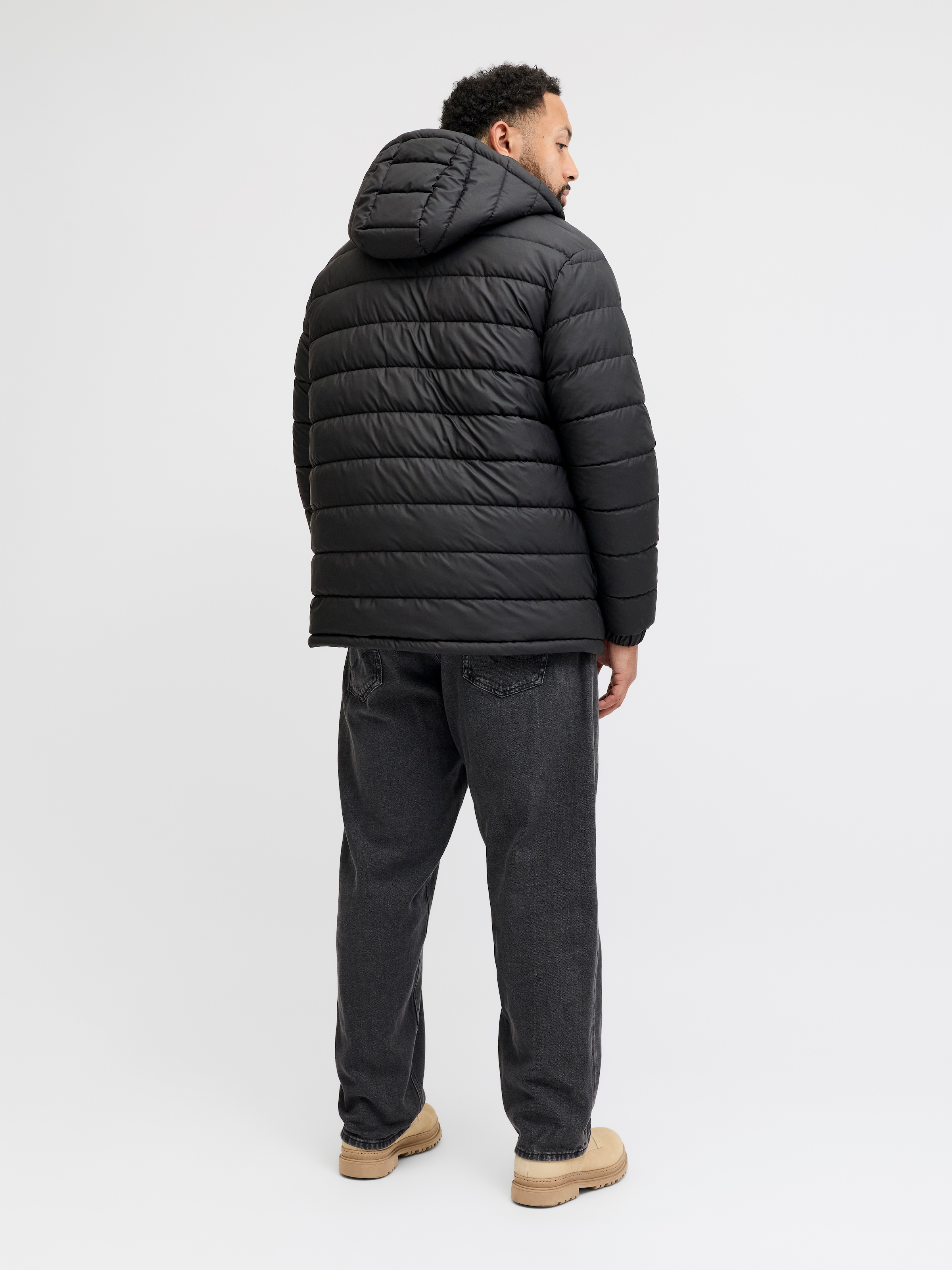 Jack & Jones PlusSize Steppjacke »JCOPOINT PU PUFFER JACKET BF PLS« mit Kapuze