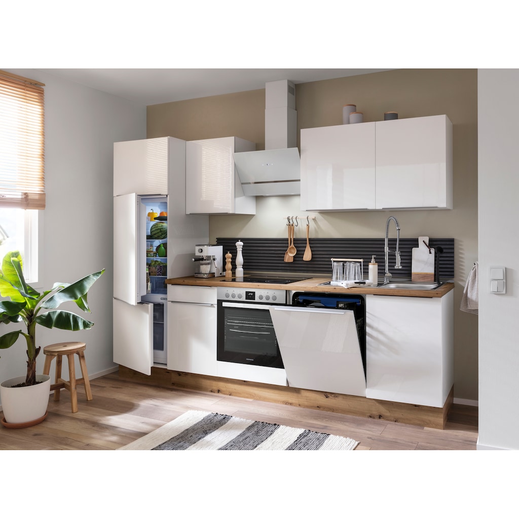 RESPEKTA Küchenzeile »Safado aus der Serie Marleen«, hochwertige Ausstattung wie Soft Close Funktion, Breite 280 cm