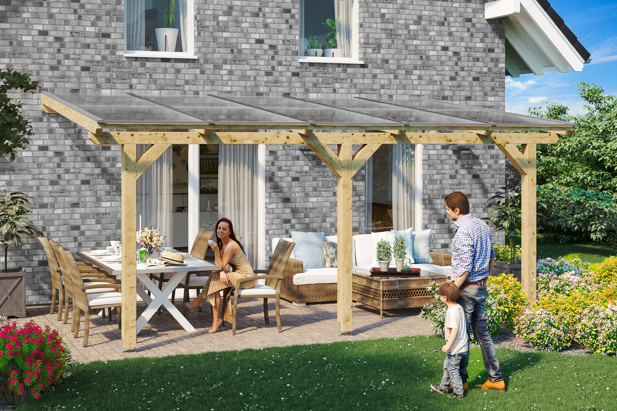 Skanholz Terrassendach »Bormio«