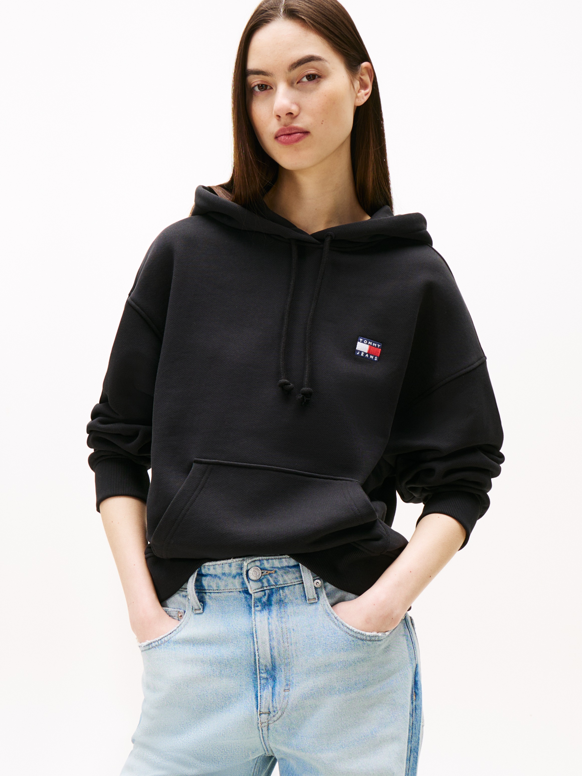 Thumbnail - Tommy Jeans Hoodie "TJW BXY BADGE HOODIE EXT", mit Logo-Badge