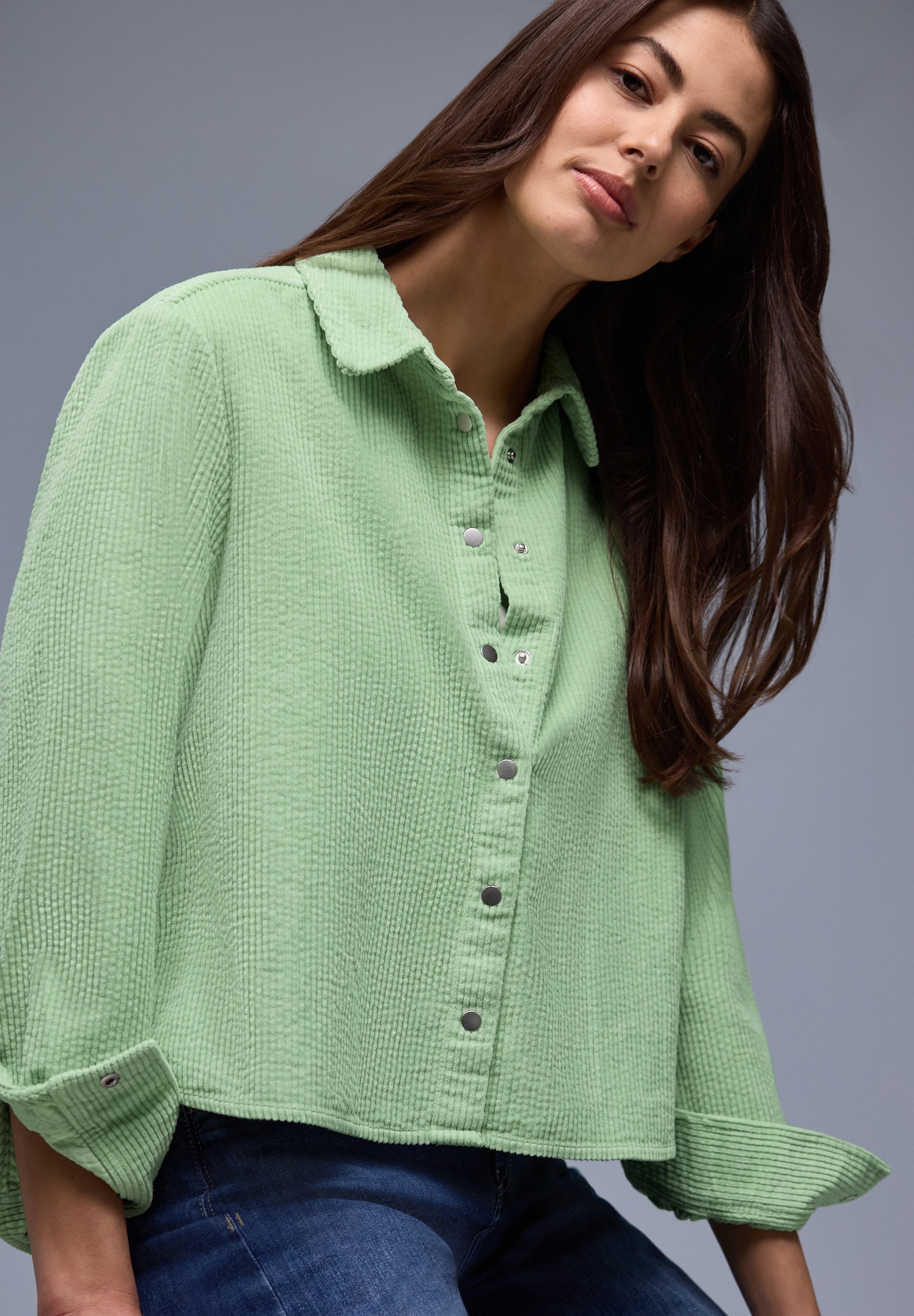 STREET ONE Langarmbluse in Cord-Optik günstig online kaufen