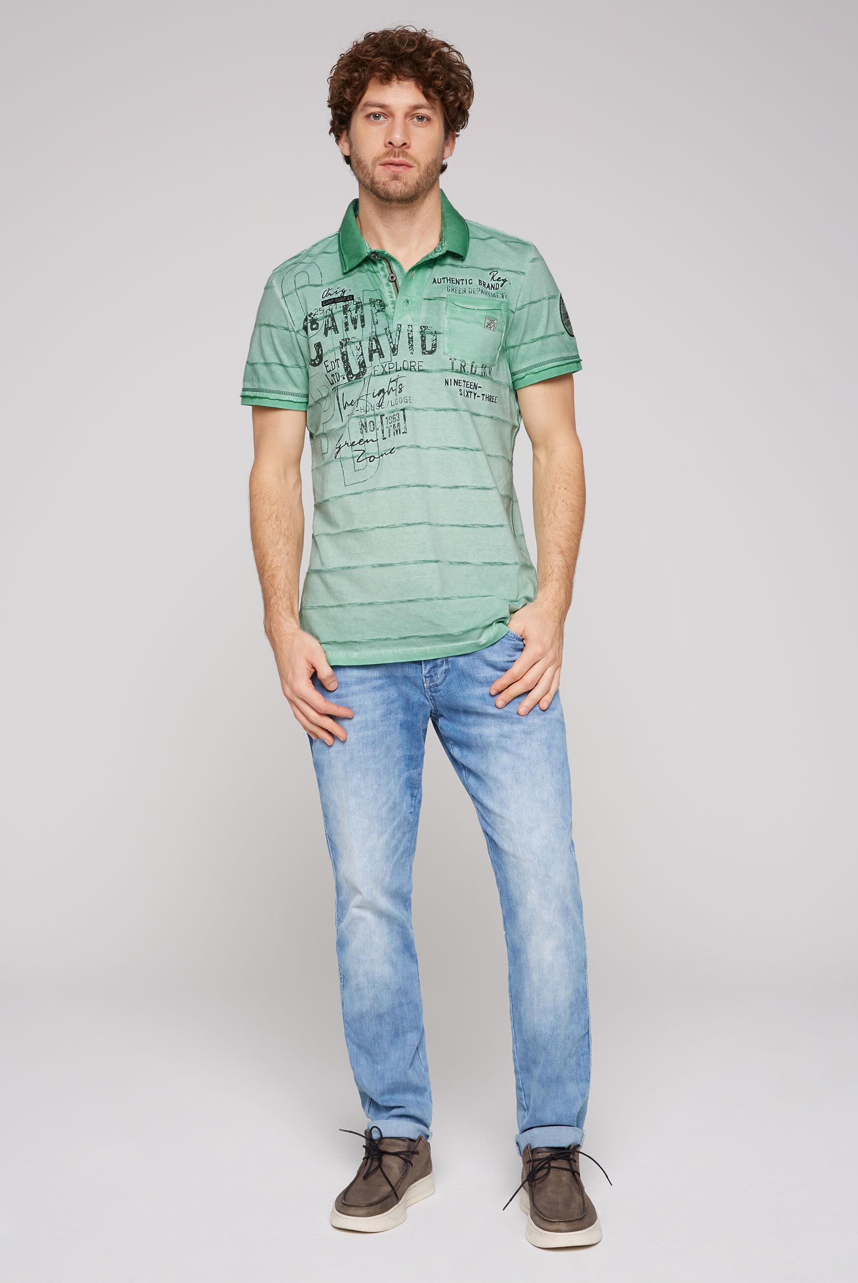 CAMP DAVID Poloshirt, mit Brusttasche