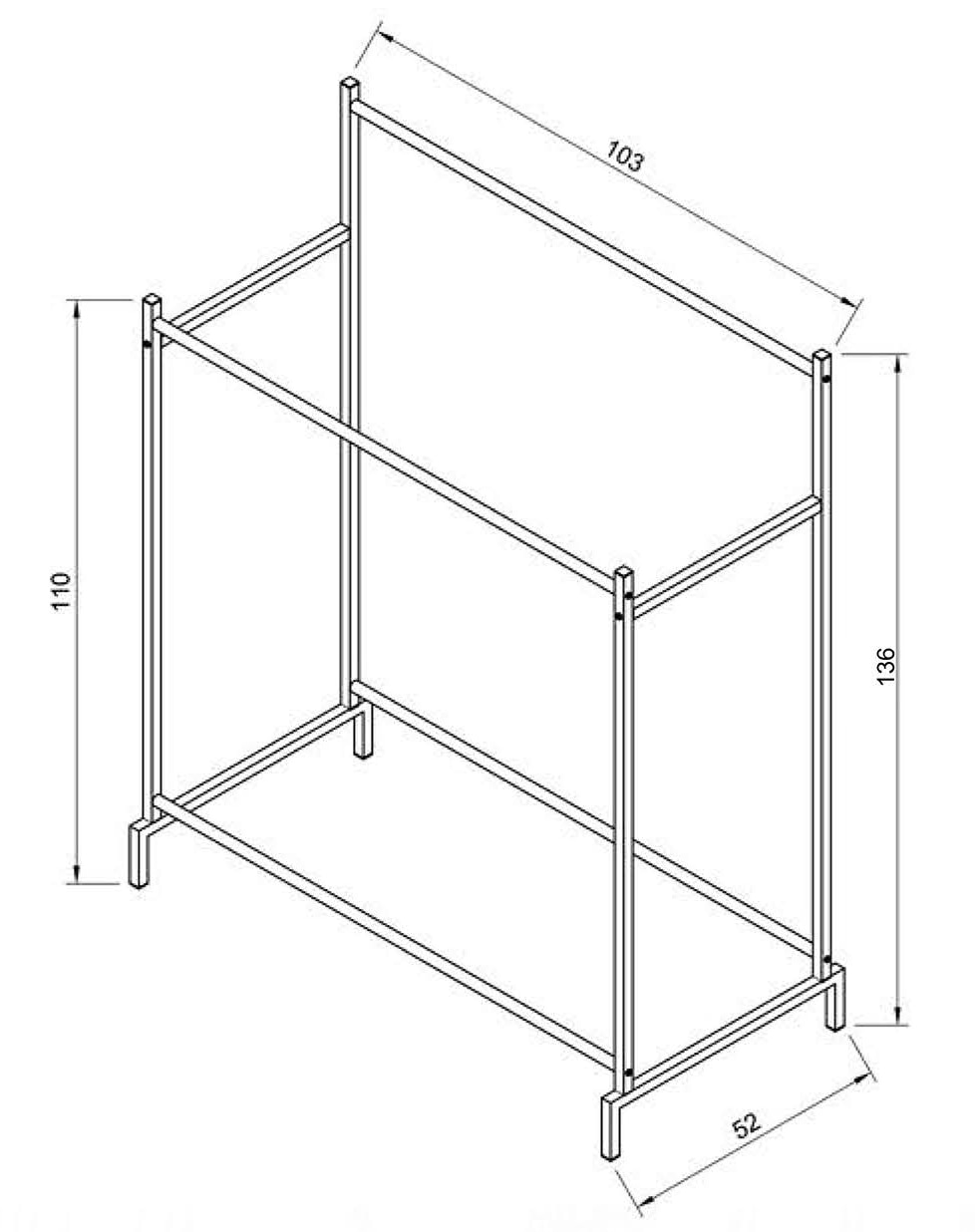 VCM Kleiderschrank »Kleiderständer Kleiderregal Kleiderstange Labol L«, (1 St., VCM Labol)