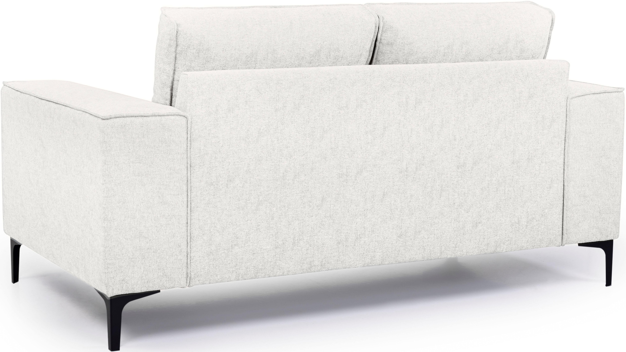 Places of Style 2-Sitzer »Kompaktsofa Oland, Struktur, Flachgewebe, Luxus-Microfaser, Boucle«, 164 cm, Wellenunterfederung, Skandi-Design, Metallfüße