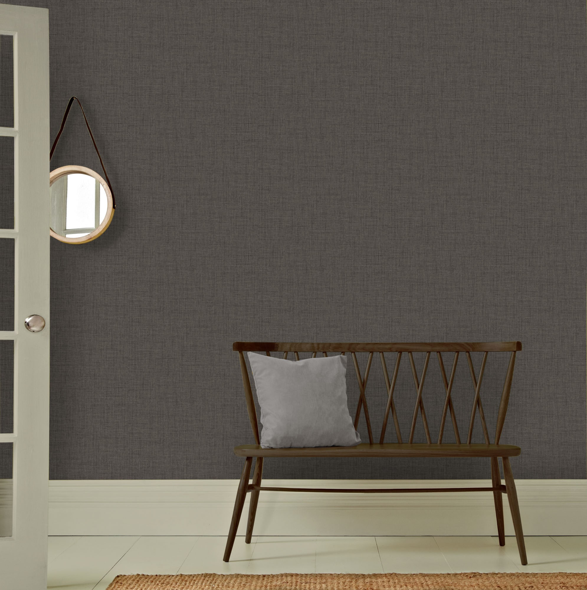 WOW Vliestapete "Matt Textil Warm" Ton-in-Ton glatt 10mx52cm (ca. 5m2)