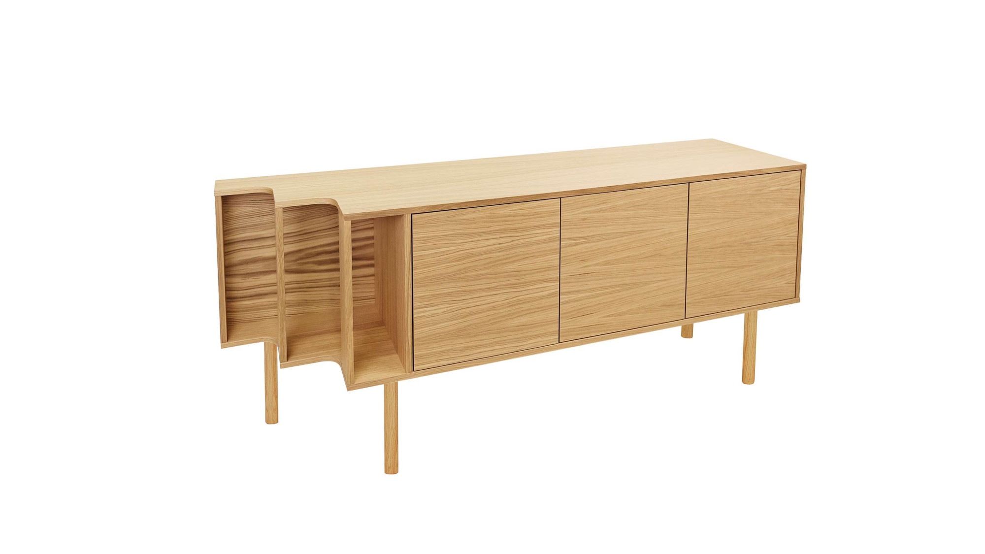 Woodman Sideboard »Shift«, mit Echtholzfurnier aus Eiche, Breite 189 cm, mit Push-to-Open