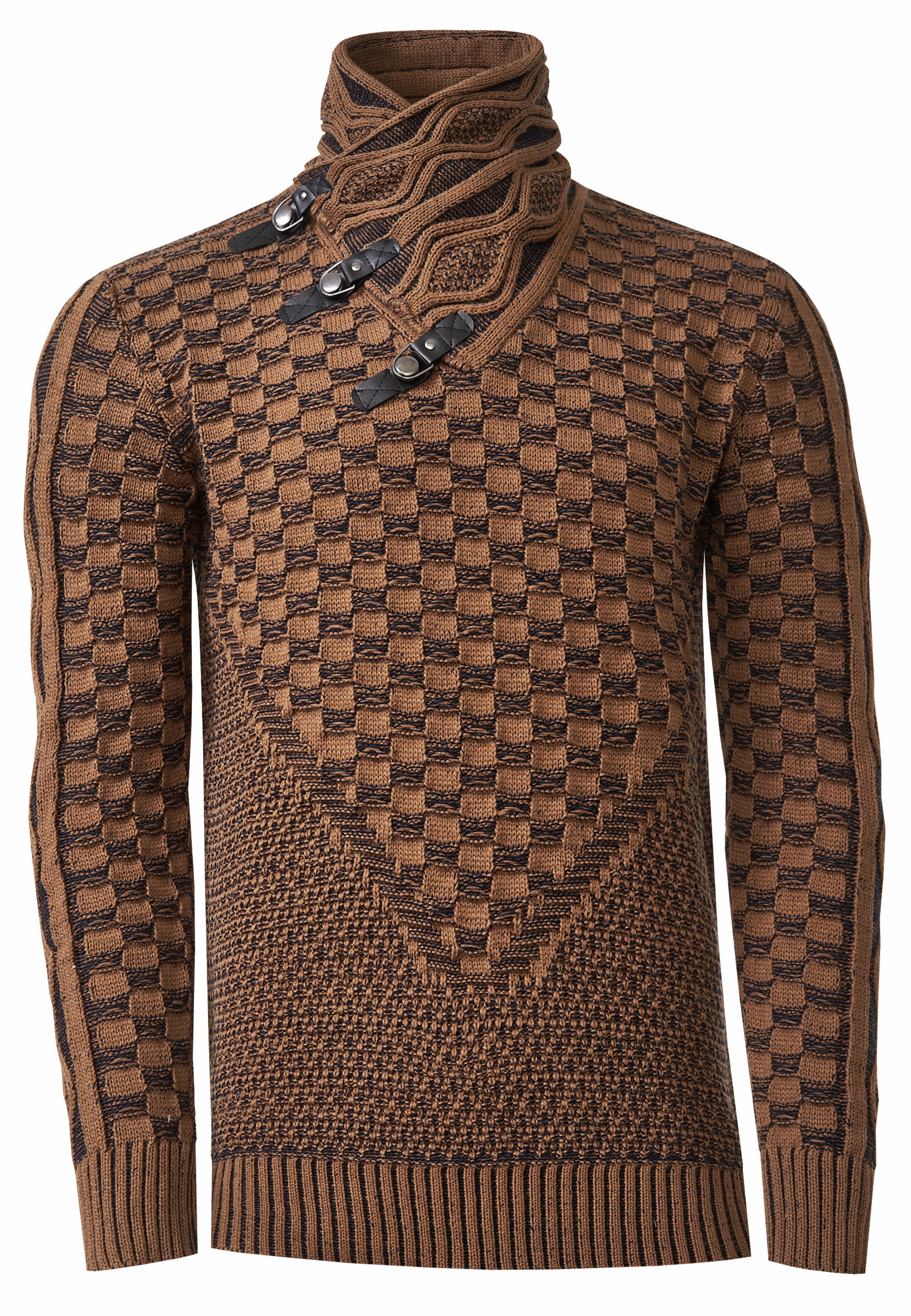 Rusty Neal Strickpullover, mit extravagantem Schalkragen