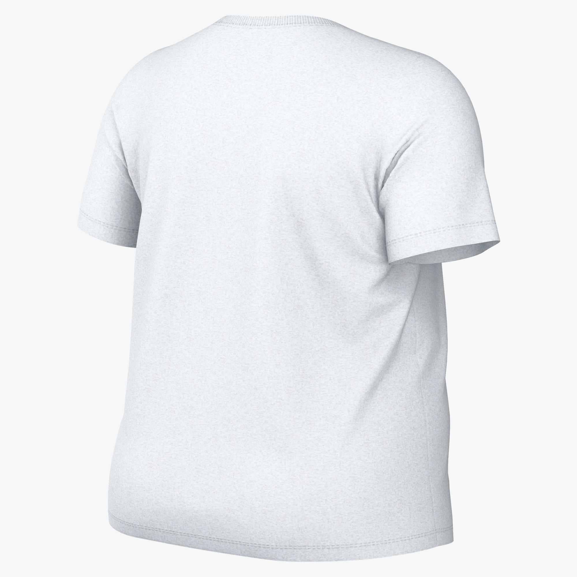 Nike Sportswear T-Shirt »CLUB ESSENTIALS WOMEN'S T-SHIRT (PLUS SIZE)« etwas weiterer Schnitt, kürzere Länge am Body, sportlicher Stil