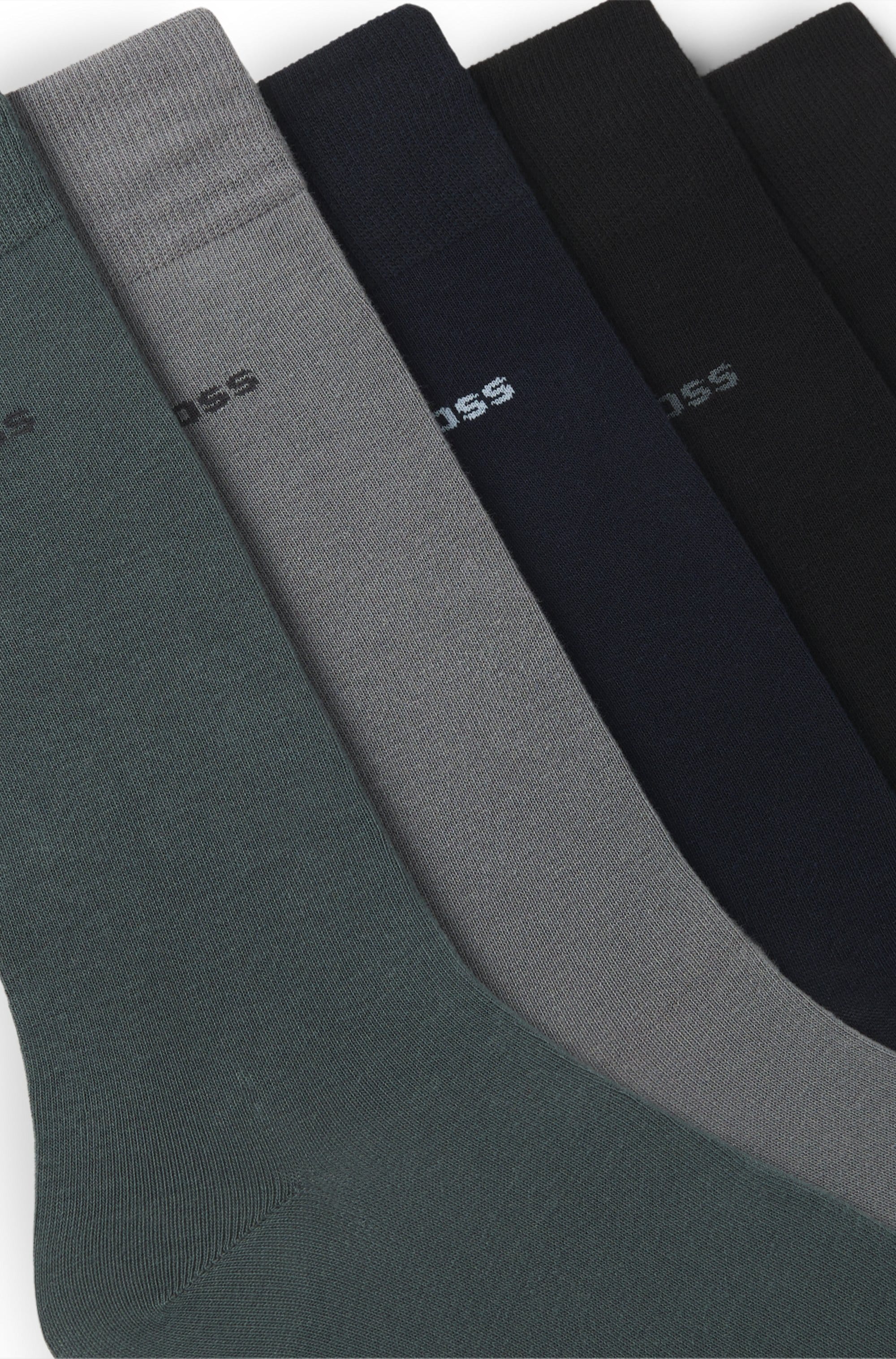 BOSS Socken »5P Uni Color CC«, (5 Paar), in klassischer Unifarbe