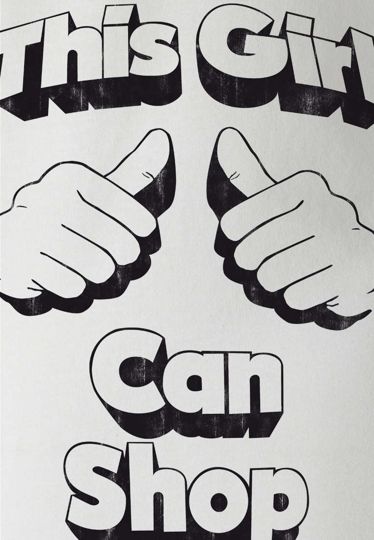 LOGOSHIRT T-Shirt »This Girl Can Shop«, mit witzigem Statement-Print