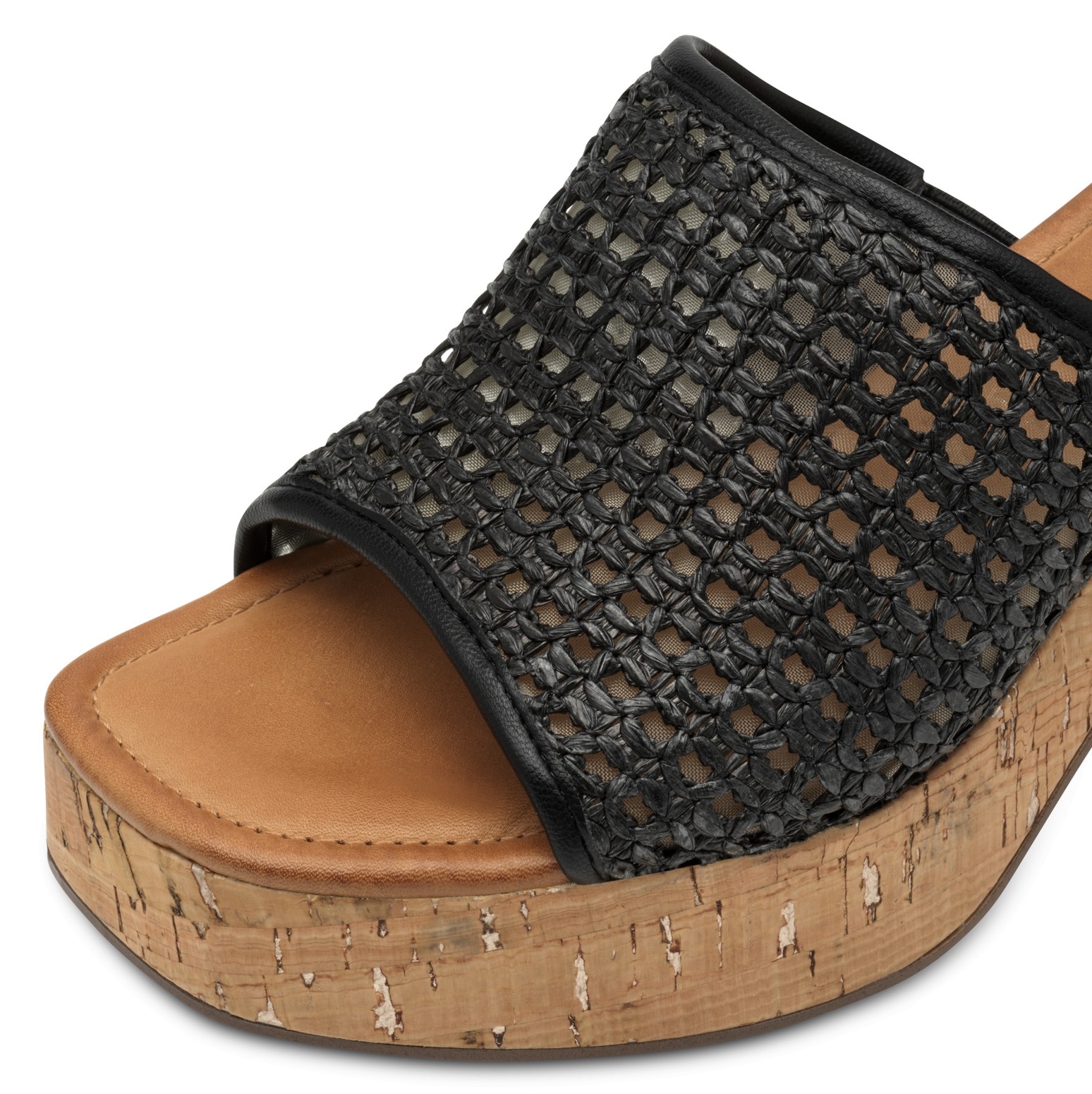 Tamaris Pantolette, Blockabsatz, Plateau, Sommerschuh in Flechtoptik