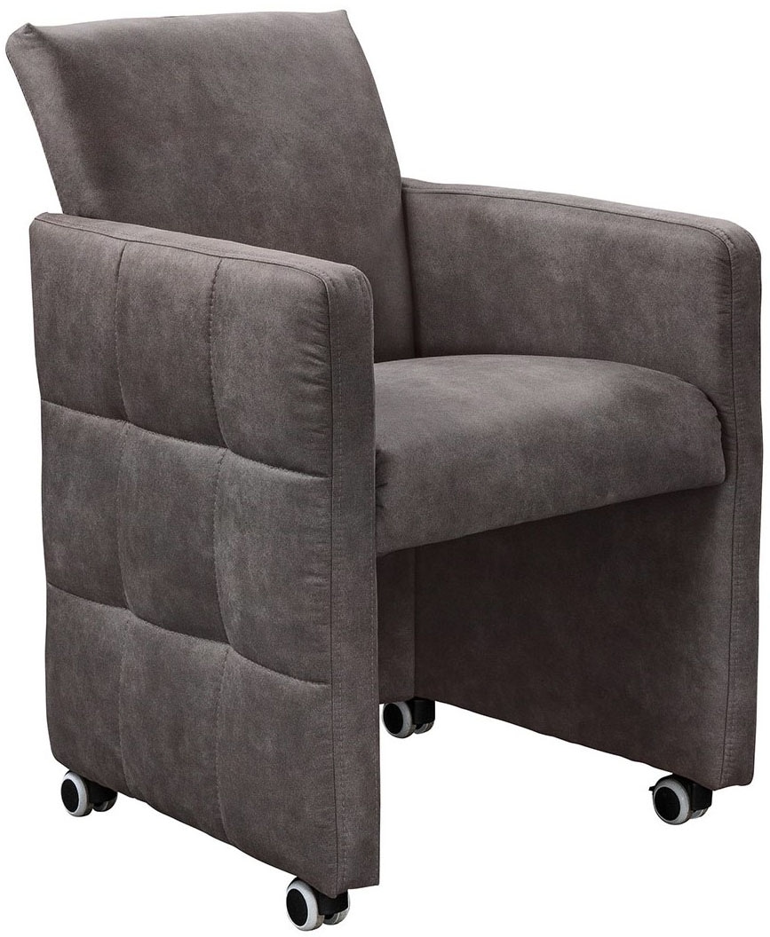 exxpo - sofa fashion Esszimmersessel "Barista, Loungesessel auf Rollen mit hoher Bodenfreiheit" Barista Clubsessel auf Rollen mit schmalen Armlehnen, modernes Design