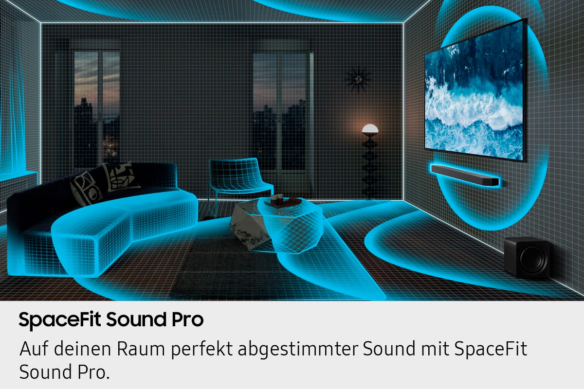 Samsung Soundbar »HW-Q935GF Q-Soundbar«, 9.1.4-Kanal Subwoofer & Rücklautsprecher, Kabellos Dolby Atmos, DTS:X