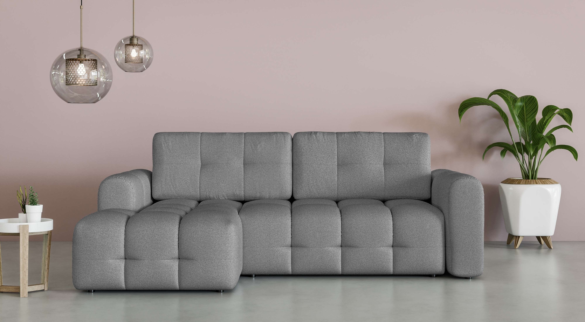 INOSIGN Ecksofa "Manilla, wahlweise mit Bettfunktion, B/T/H 265/170/91 cm", günstig online kaufen