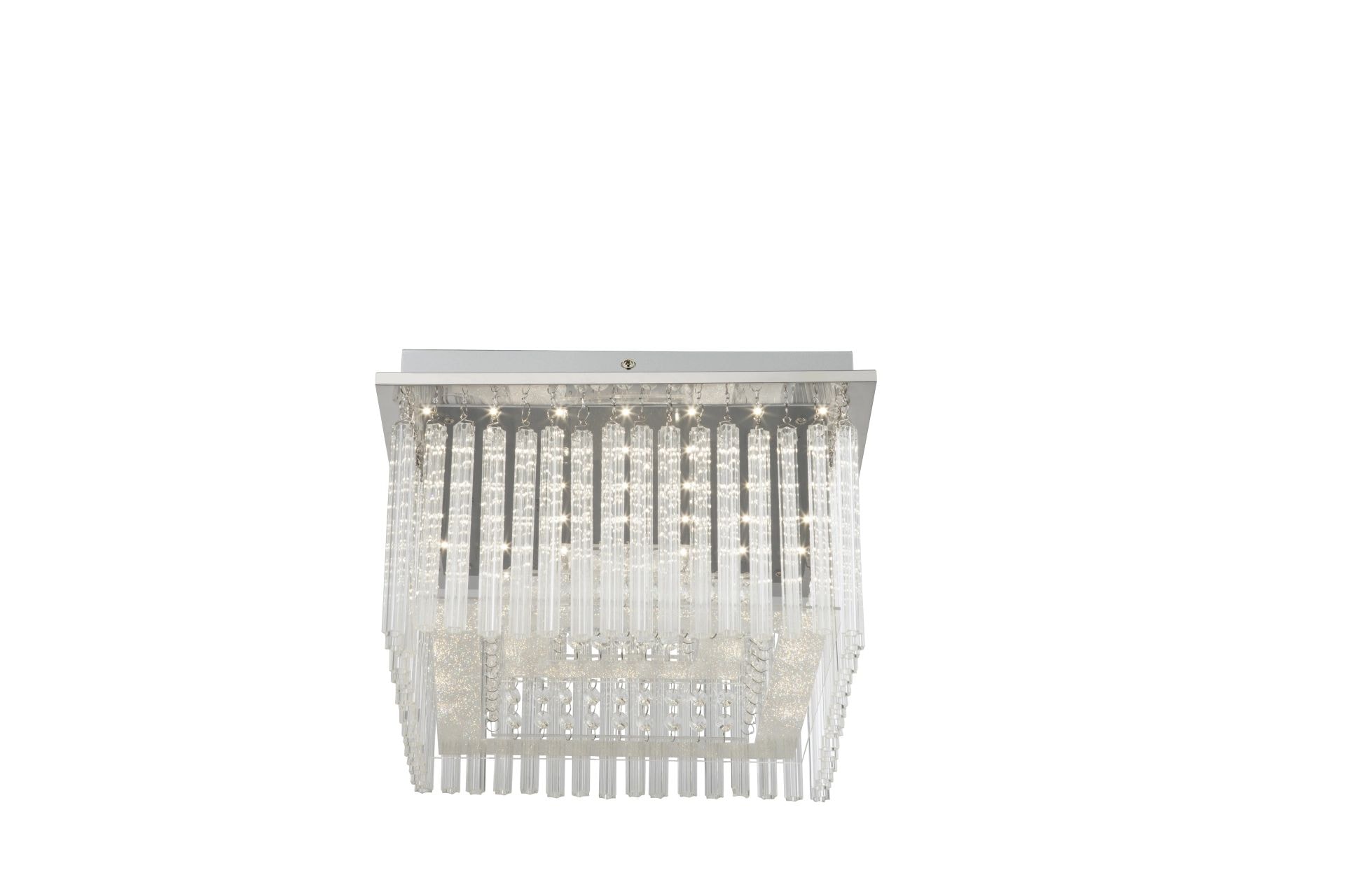 GLOBO LIGHTING LED Deckenleuchte »VINCE«, Leuchtmittel LED-Modul | LED fest integriert, Glaskristalle, Deckenlampe, Glasstäbe, Wohn und Essbereich